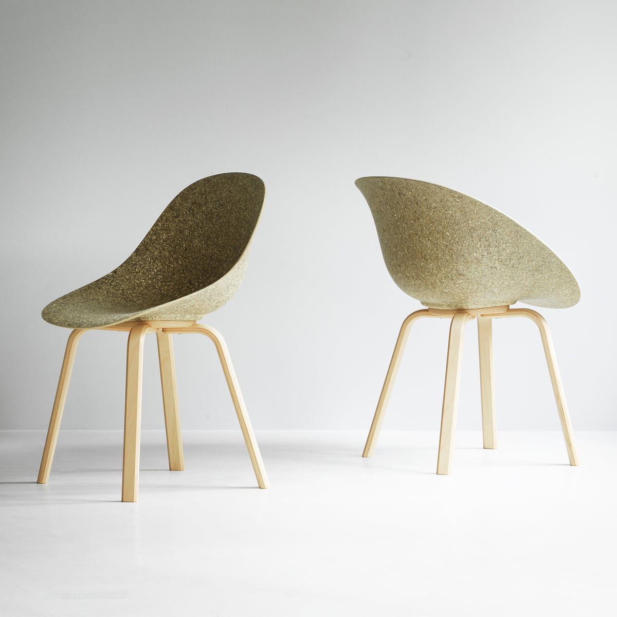 Green Mat chair with beech base [Ola] [Amelia SPR]