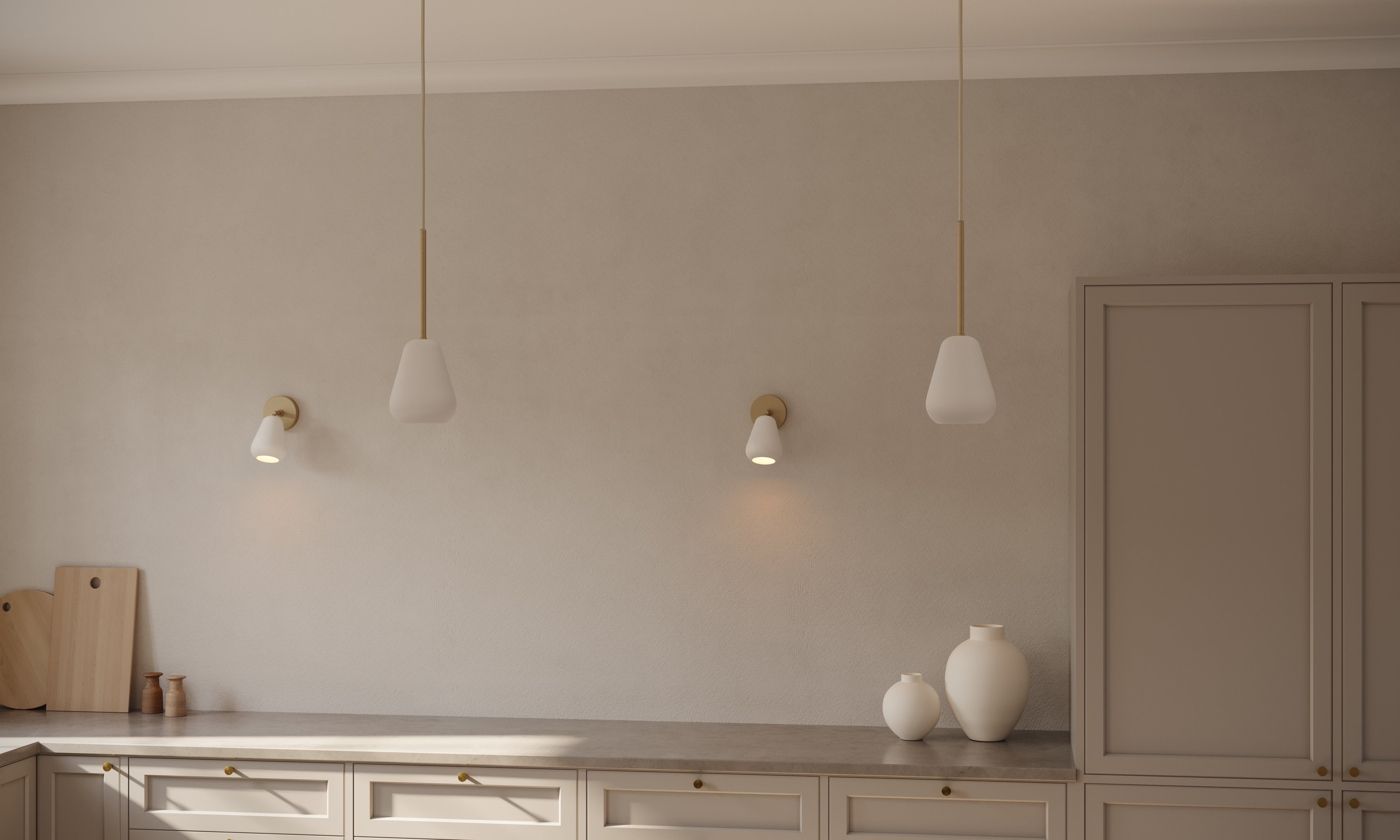 ANOLI Gold Pendant Spotlight with White