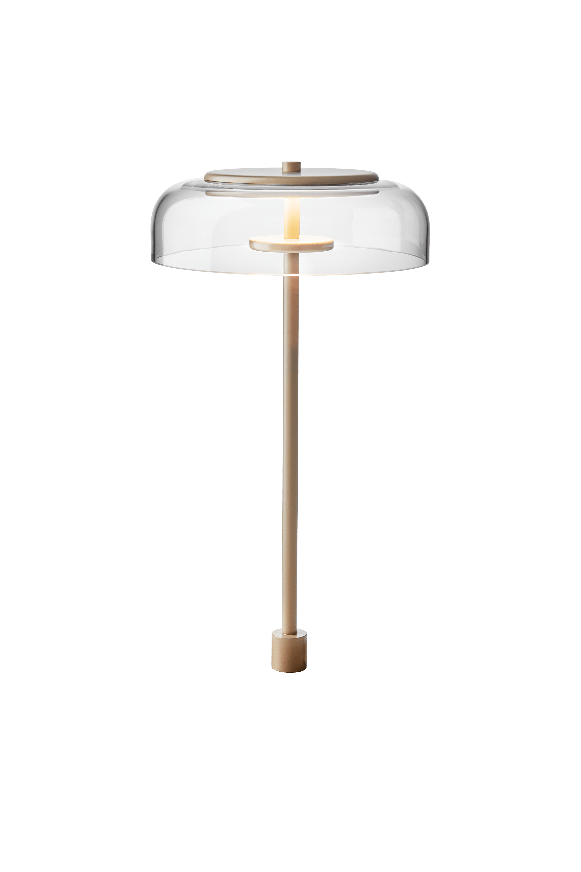 BLOSSI Table Lamp in Gold with Transparent Glass