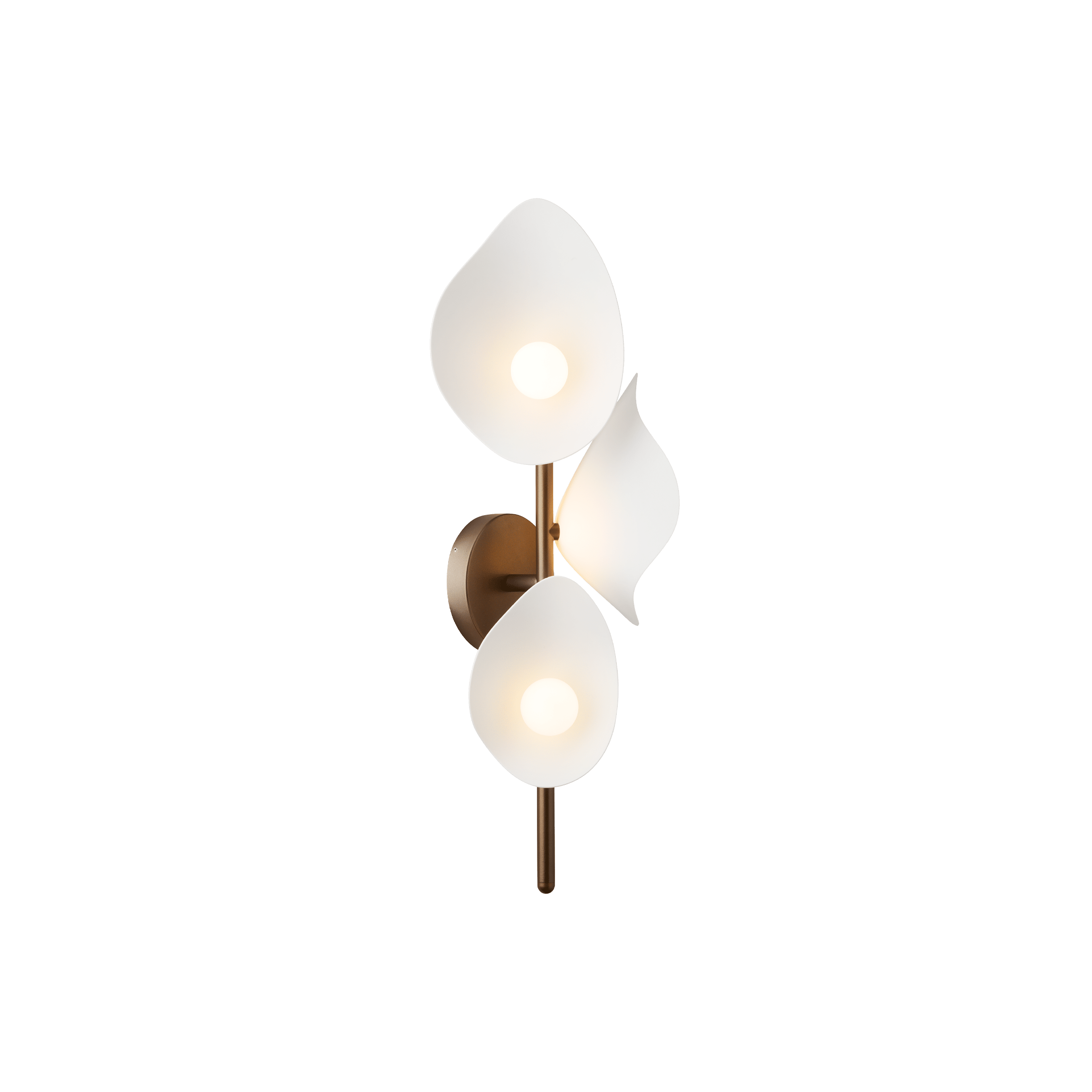 FLORII 3 Wall Lamp Dark Brown with White