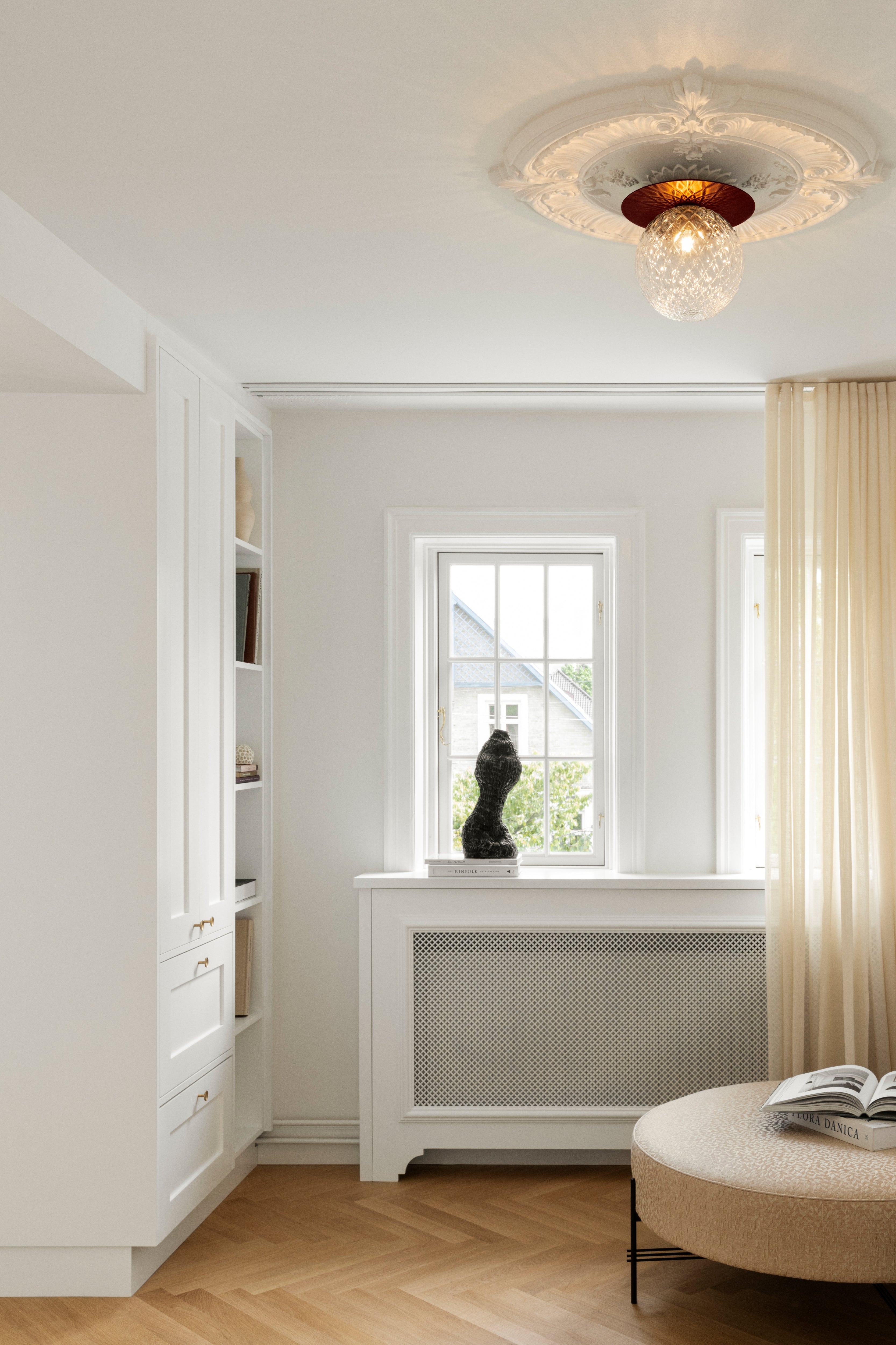 LIILA Recessed Wall Light in Dark Brown with Transparent Glass