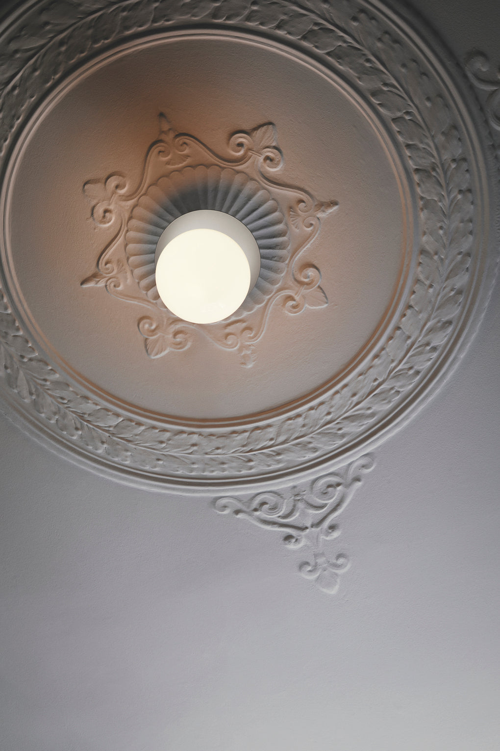Recessed Wall Light LIILA in Silver with Opal Glass