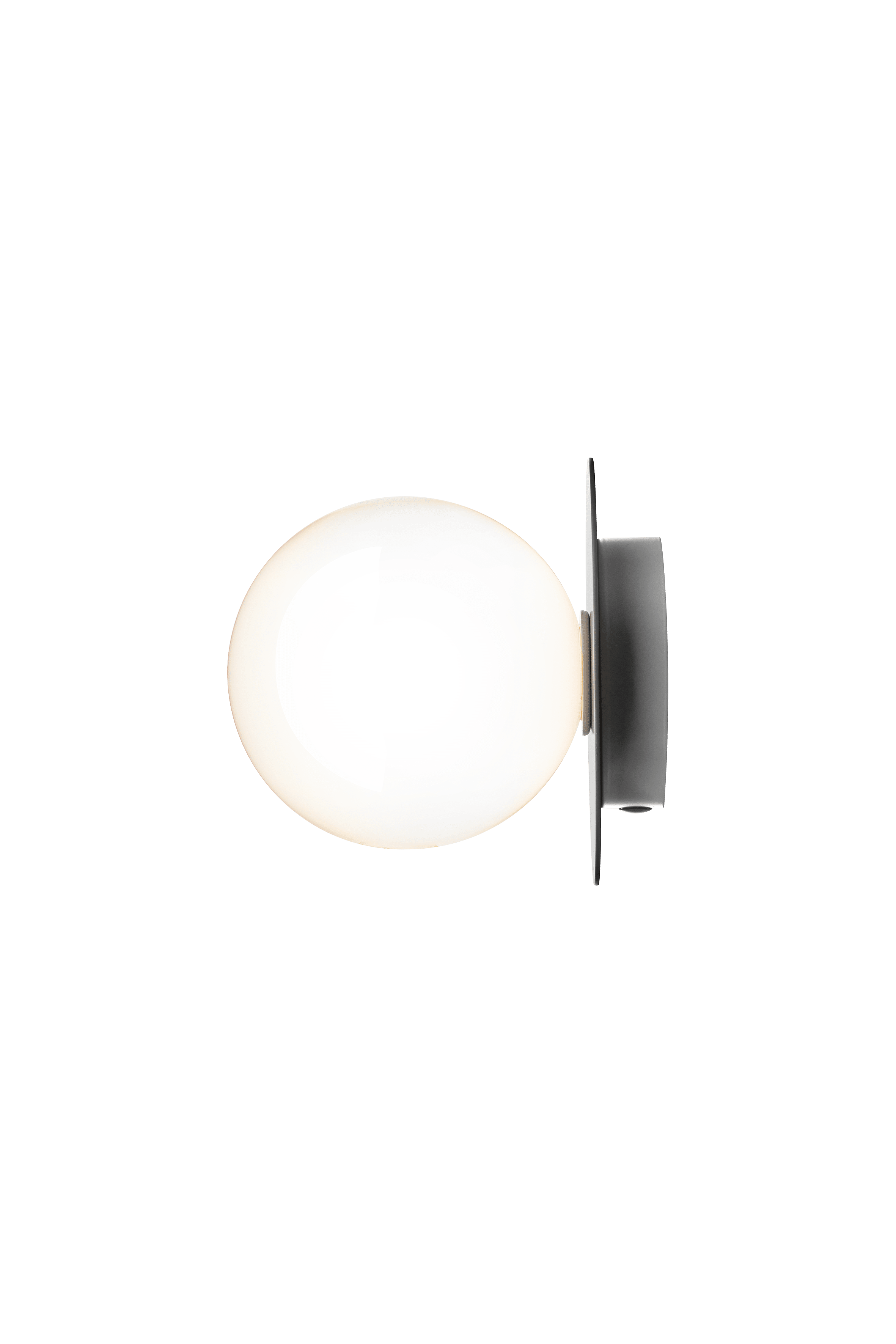 Recessed Wall Light LIILA in Silver with Opal Glass