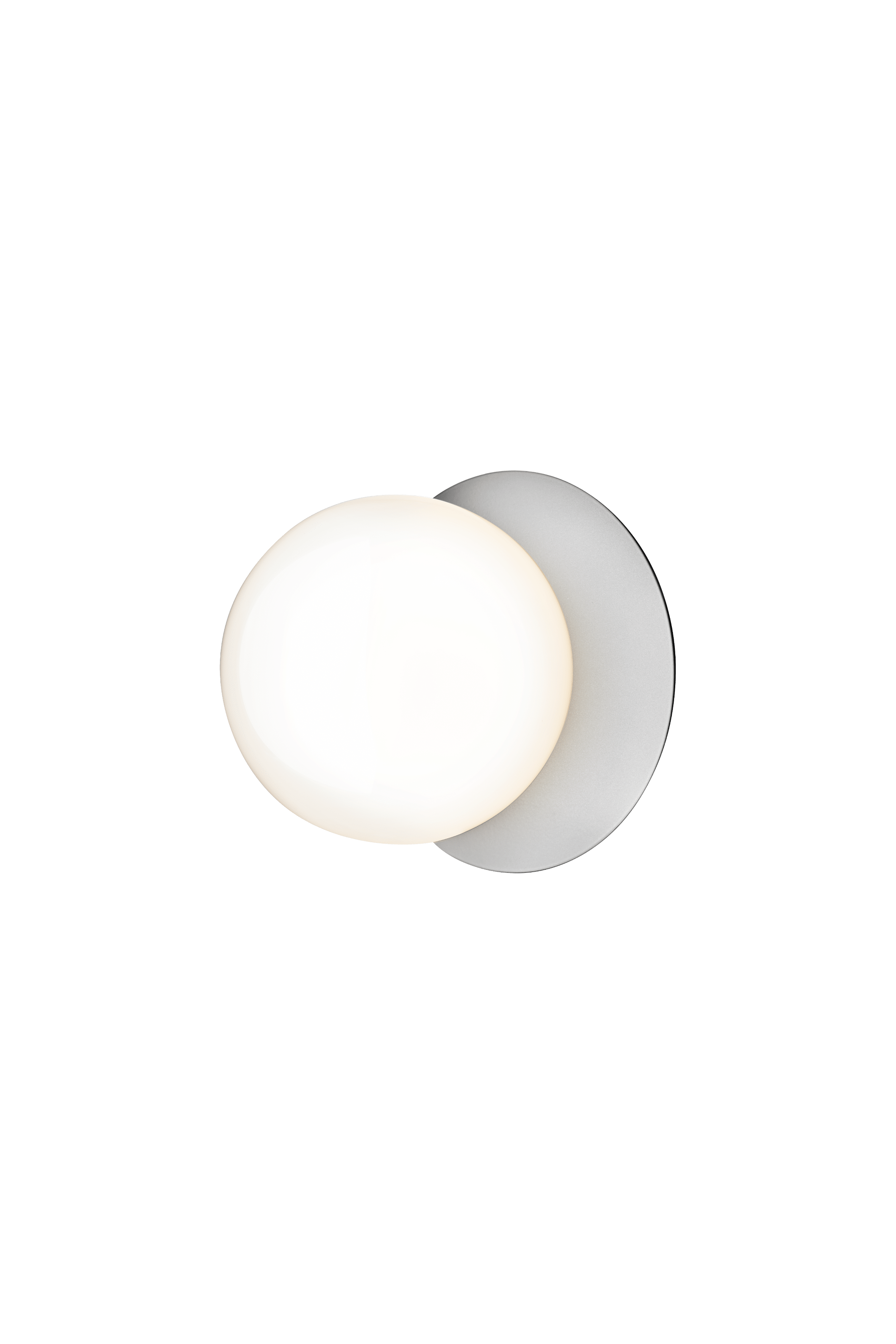 Recessed Wall Light LIILA in Silver with Opal Glass
