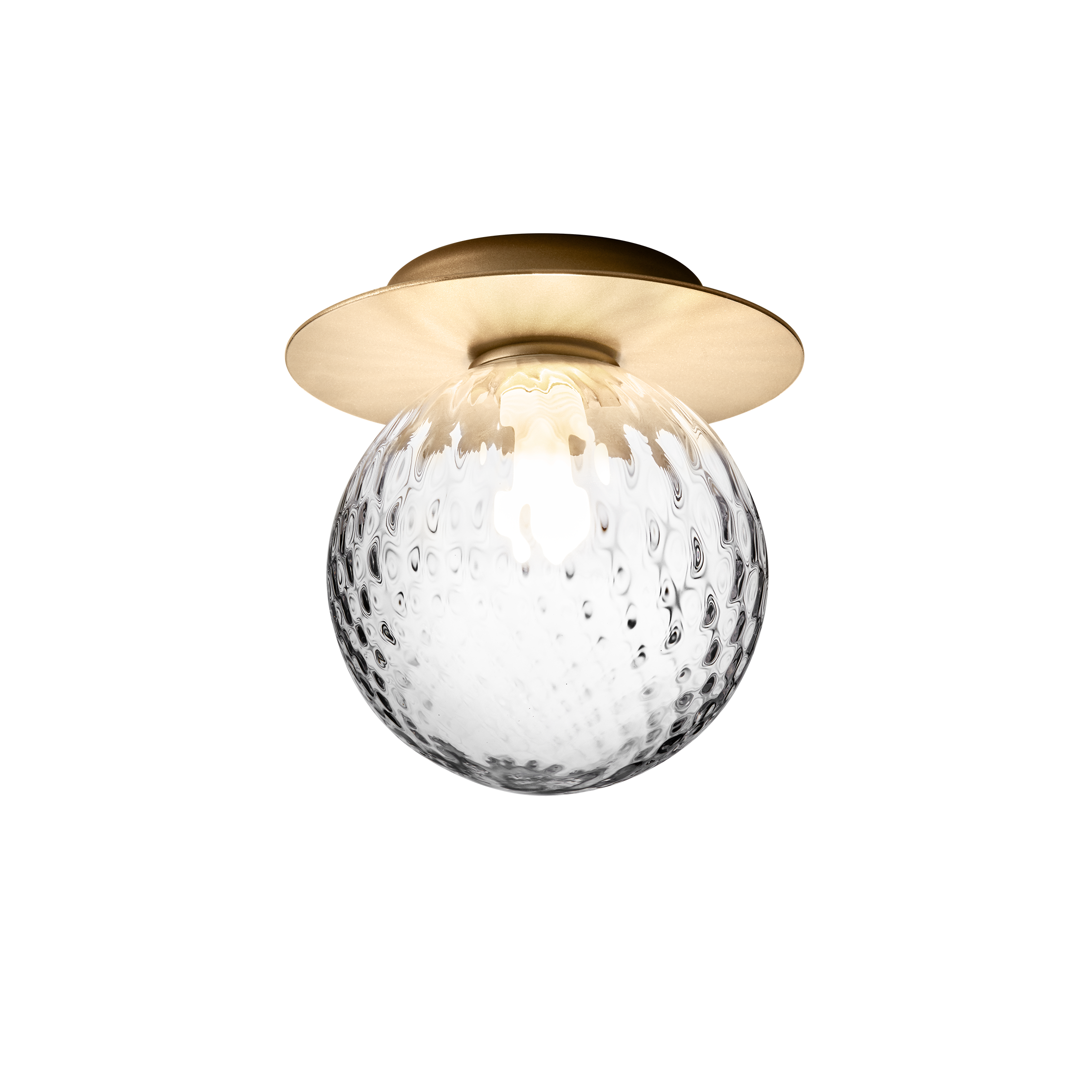 LIILA recessed wall lamp in gold with transparent glass