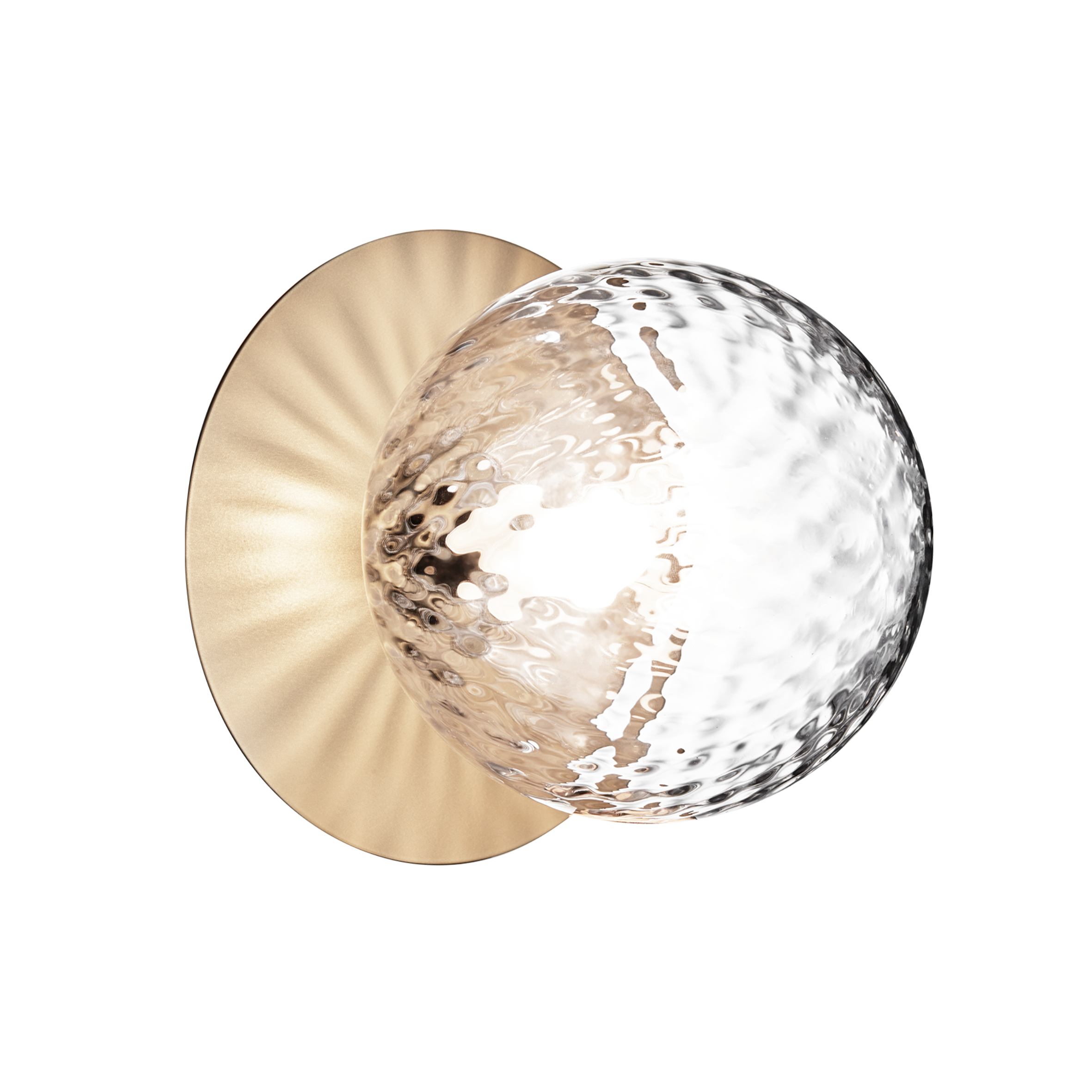 LIILA recessed wall lamp in gold with transparent glass