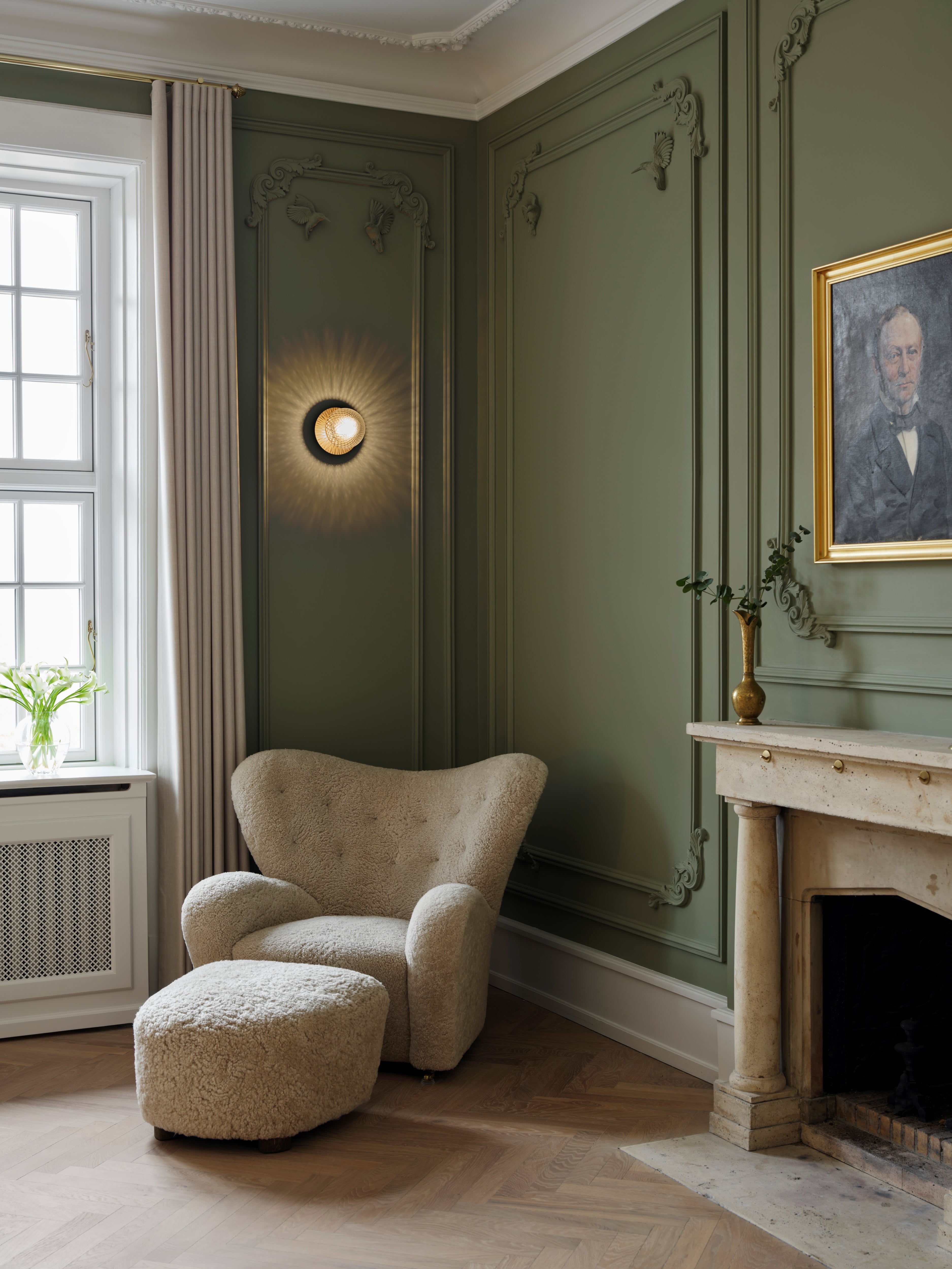 LIILA recessed wall lamp in gold with transparent glass