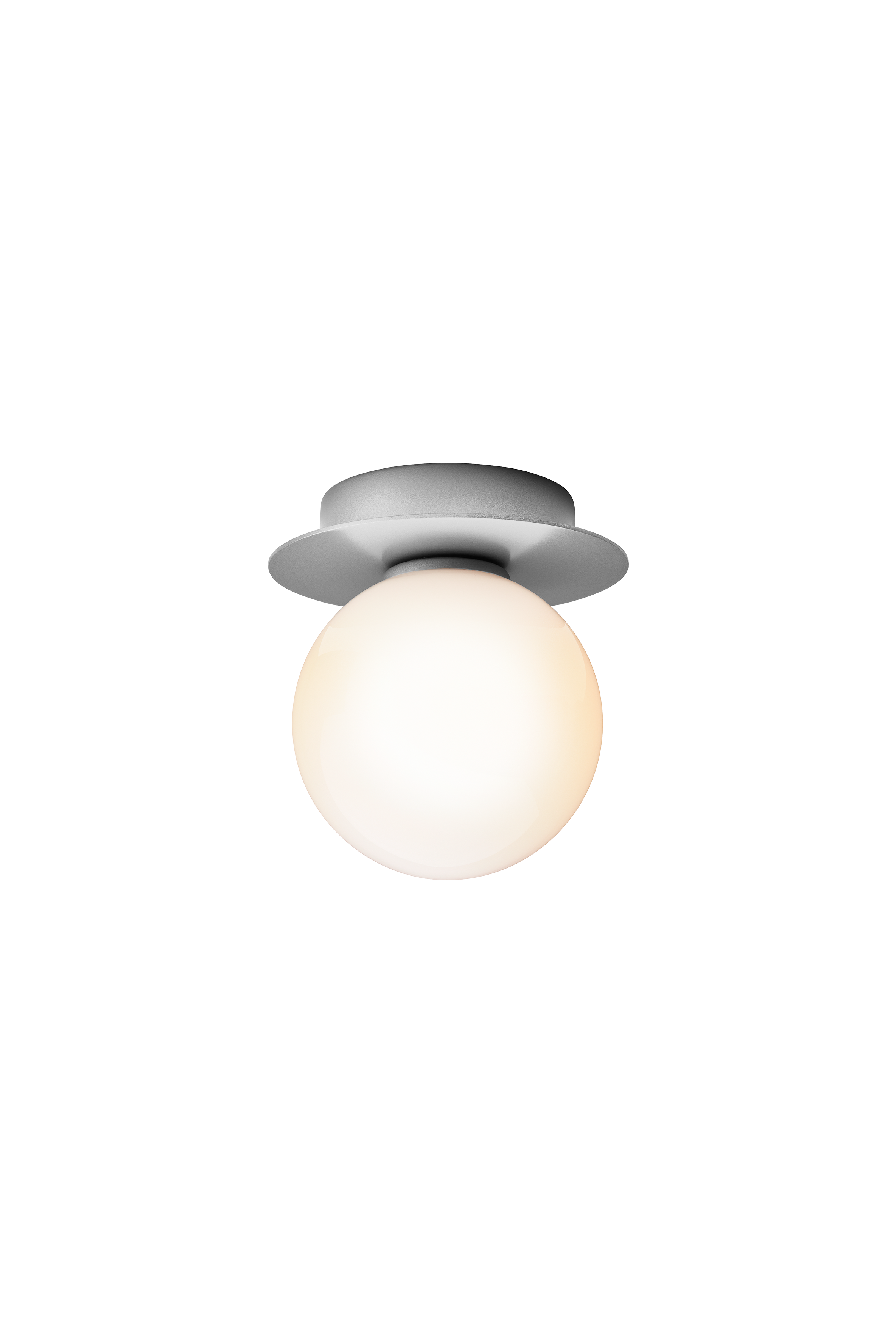 Recessed Wall Light LIILA in Silver with Opal Glass
