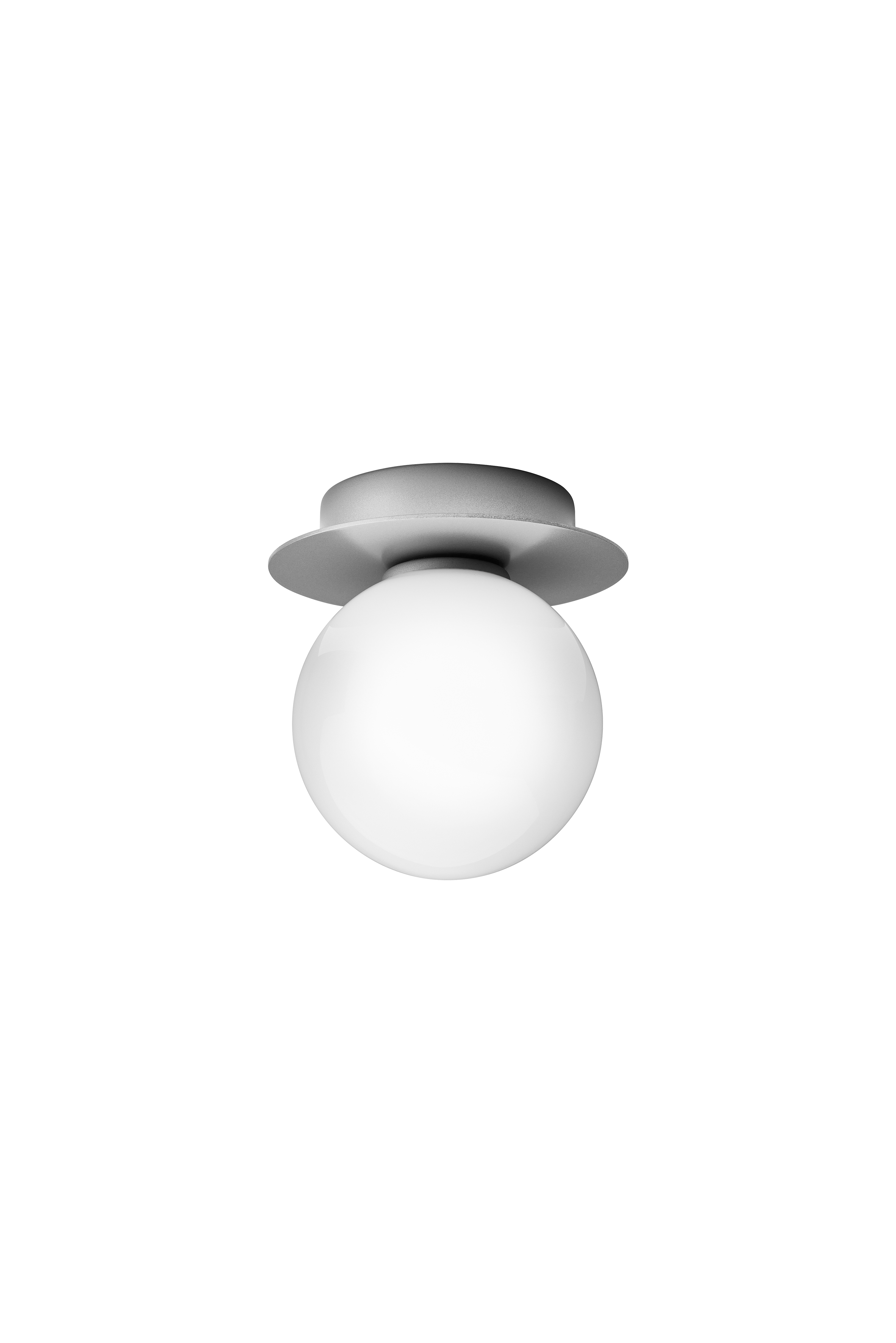Recessed Wall Light LIILA in Silver with Opal Glass