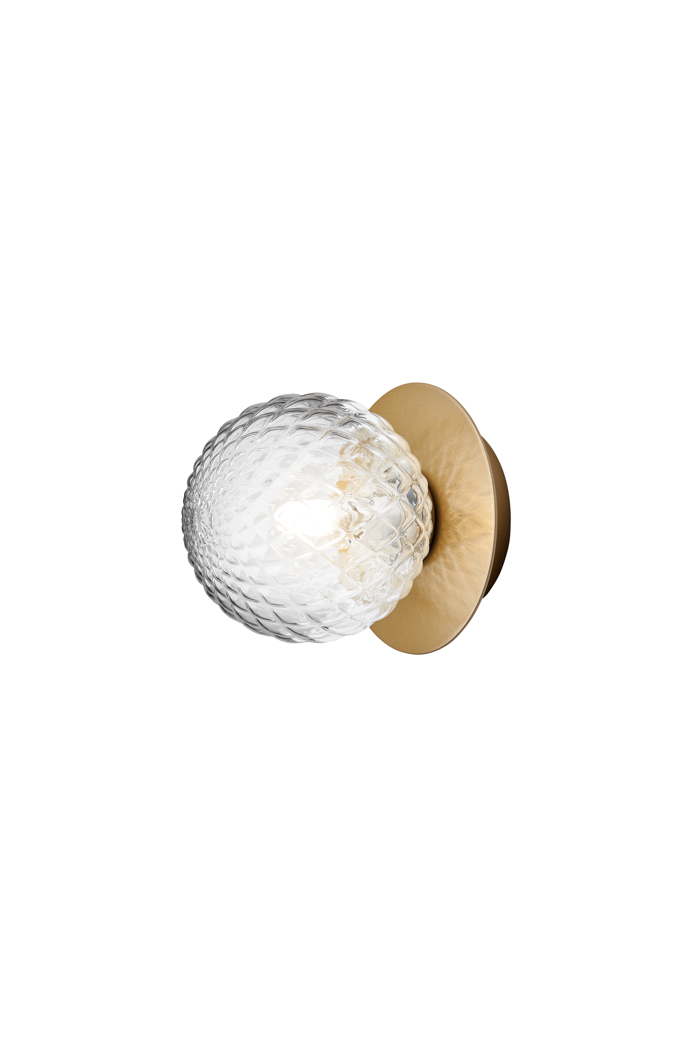 LIILA recessed wall lamp in gold with transparent glass