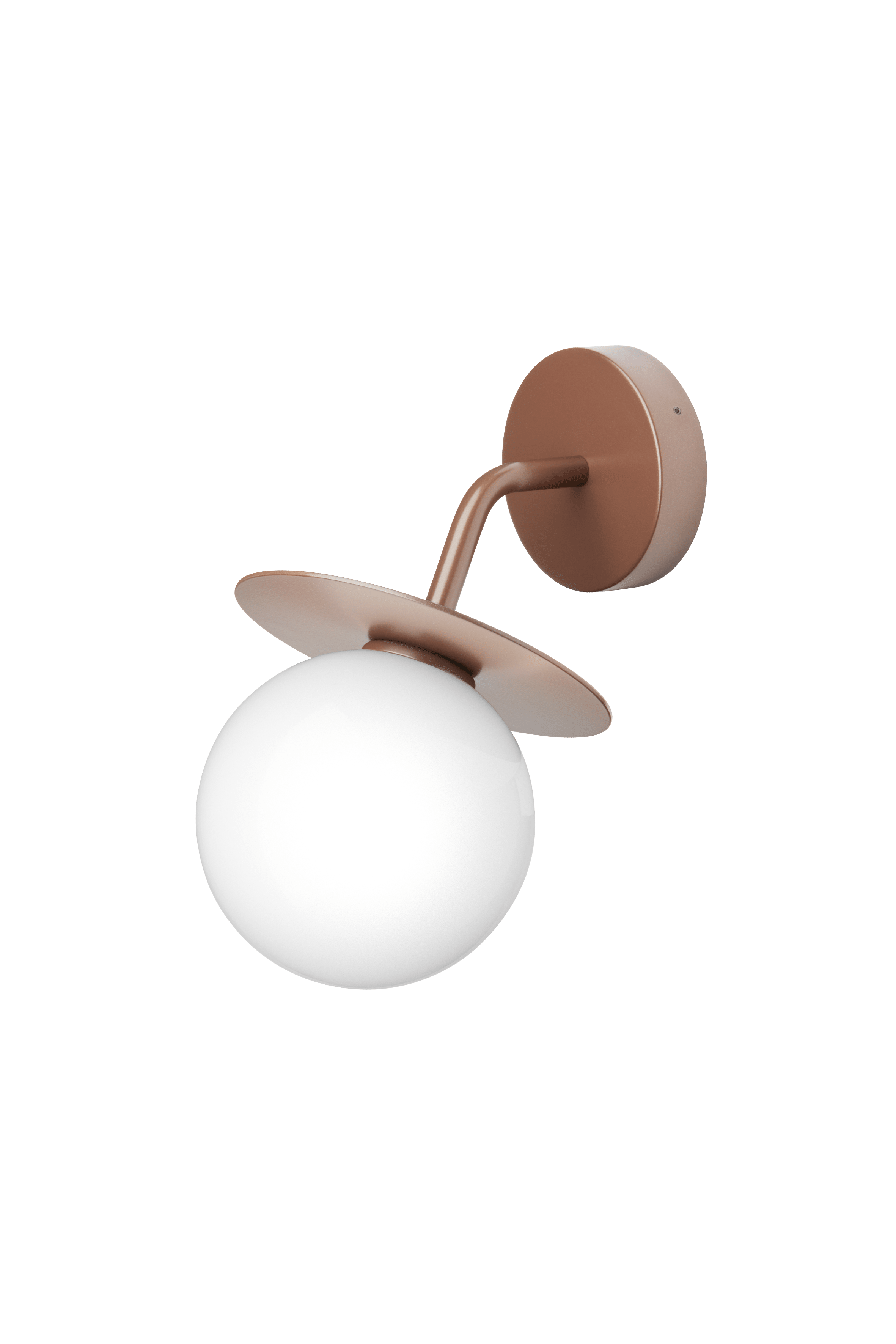 Outdoor wall lamp LIILA dark brown with opal glass