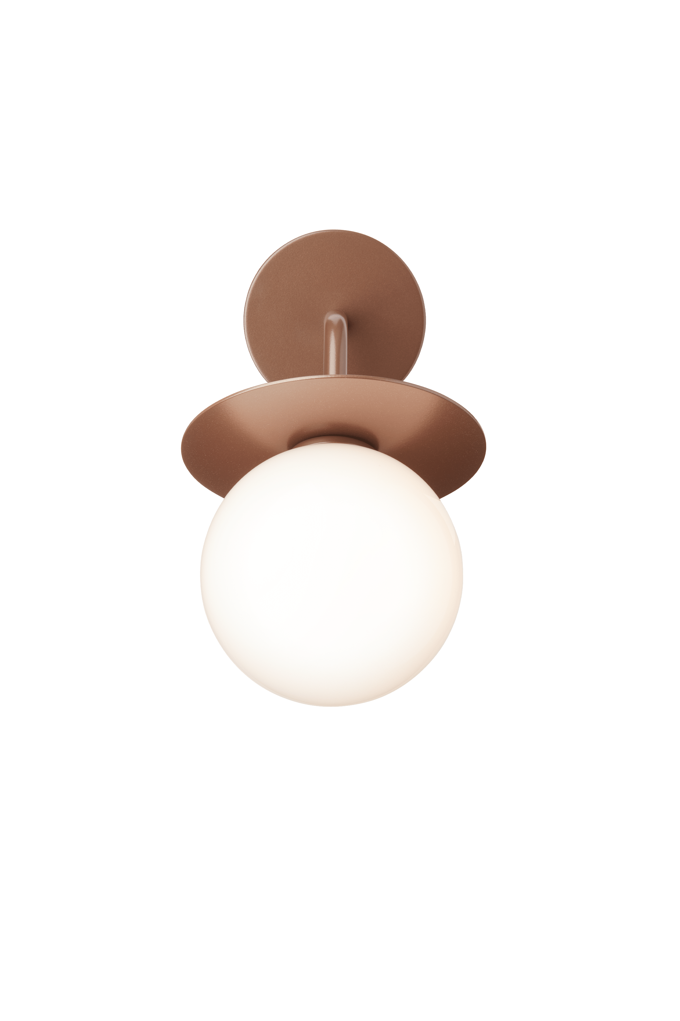 Outdoor wall lamp LIILA dark brown with opal glass