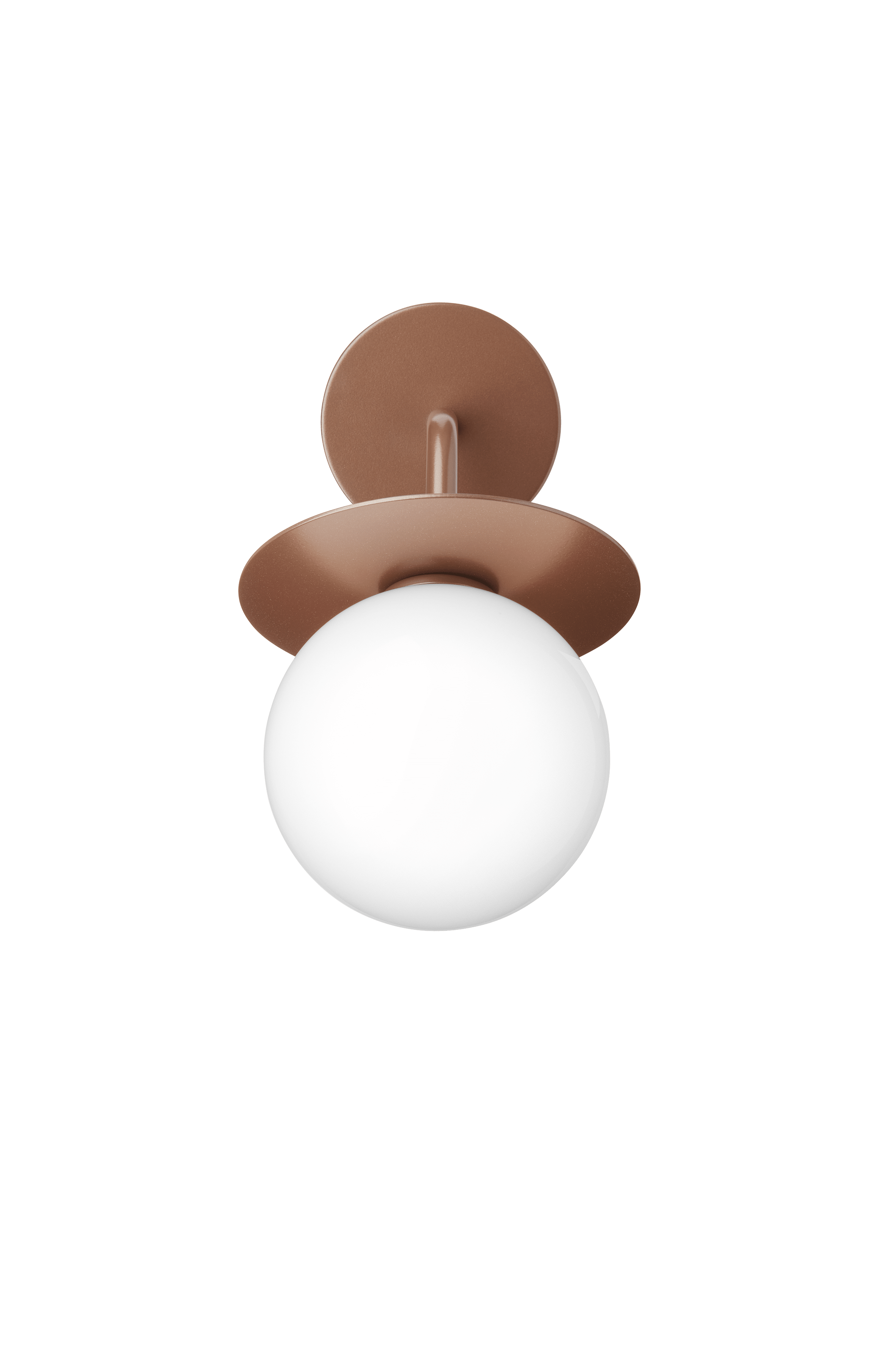 Outdoor wall lamp LIILA dark brown with opal glass