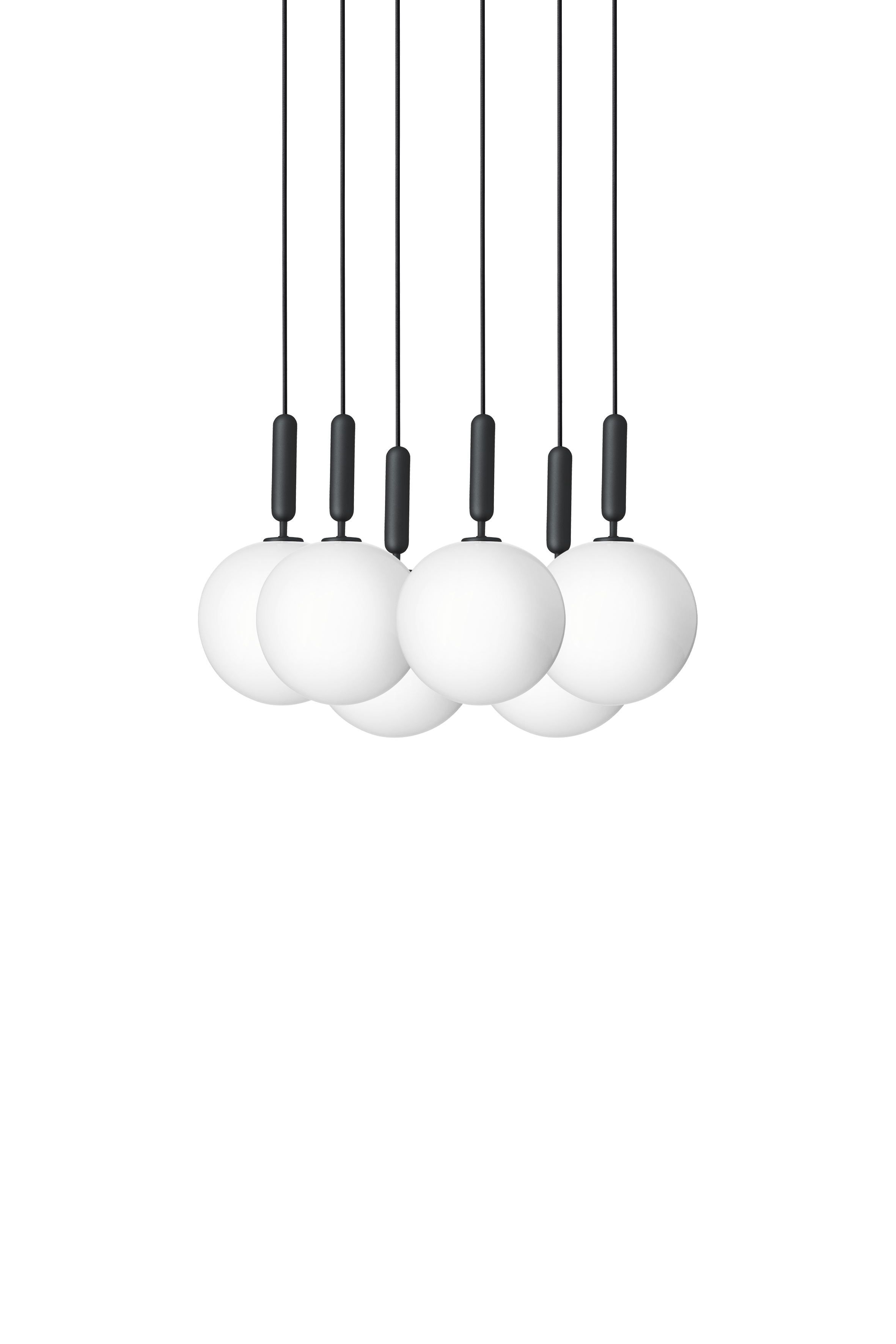 MIIRA 6 Pendant Lamp in Graphite with Opal Glass