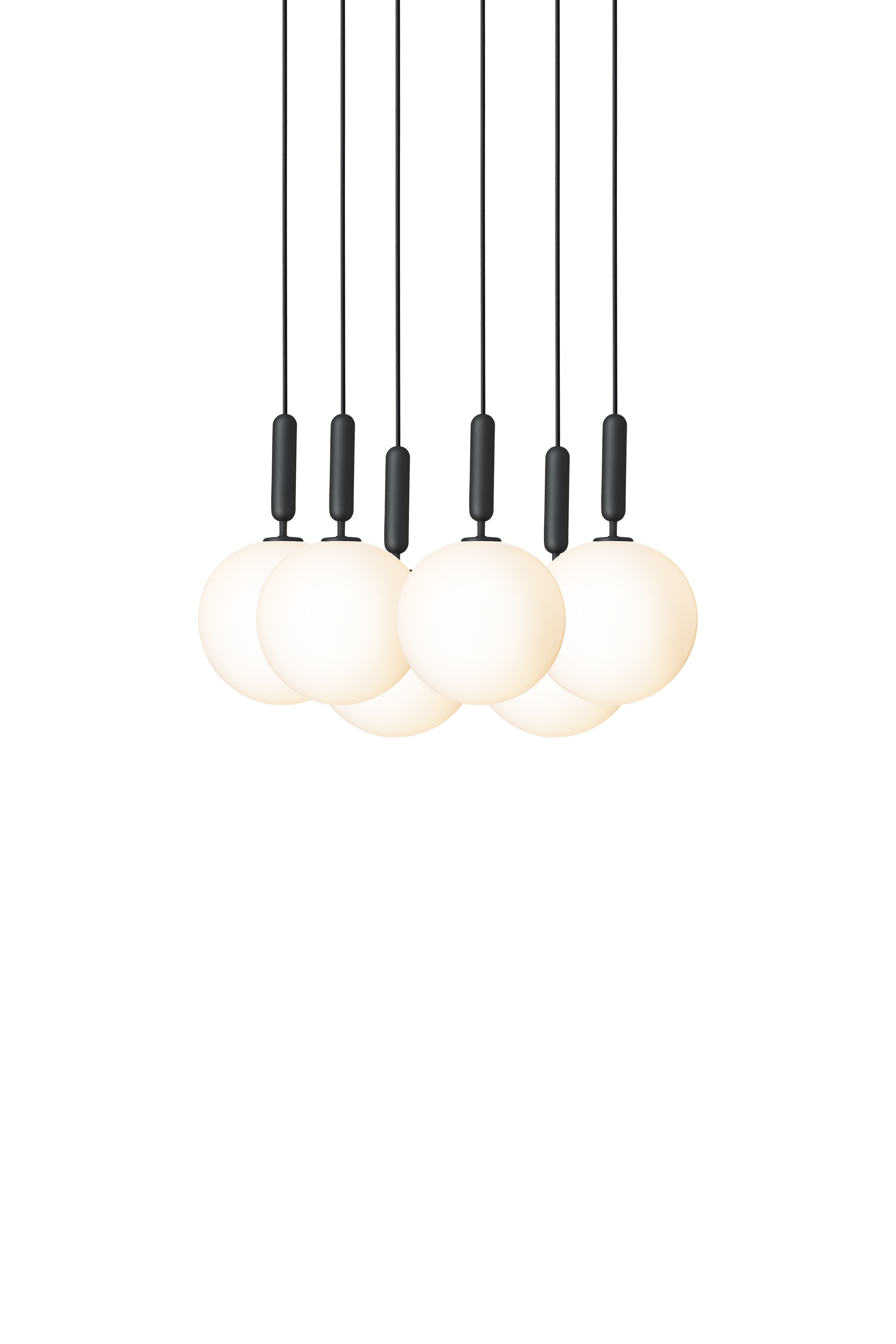 MIIRA 6 Pendant Lamp in Graphite with Opal Glass