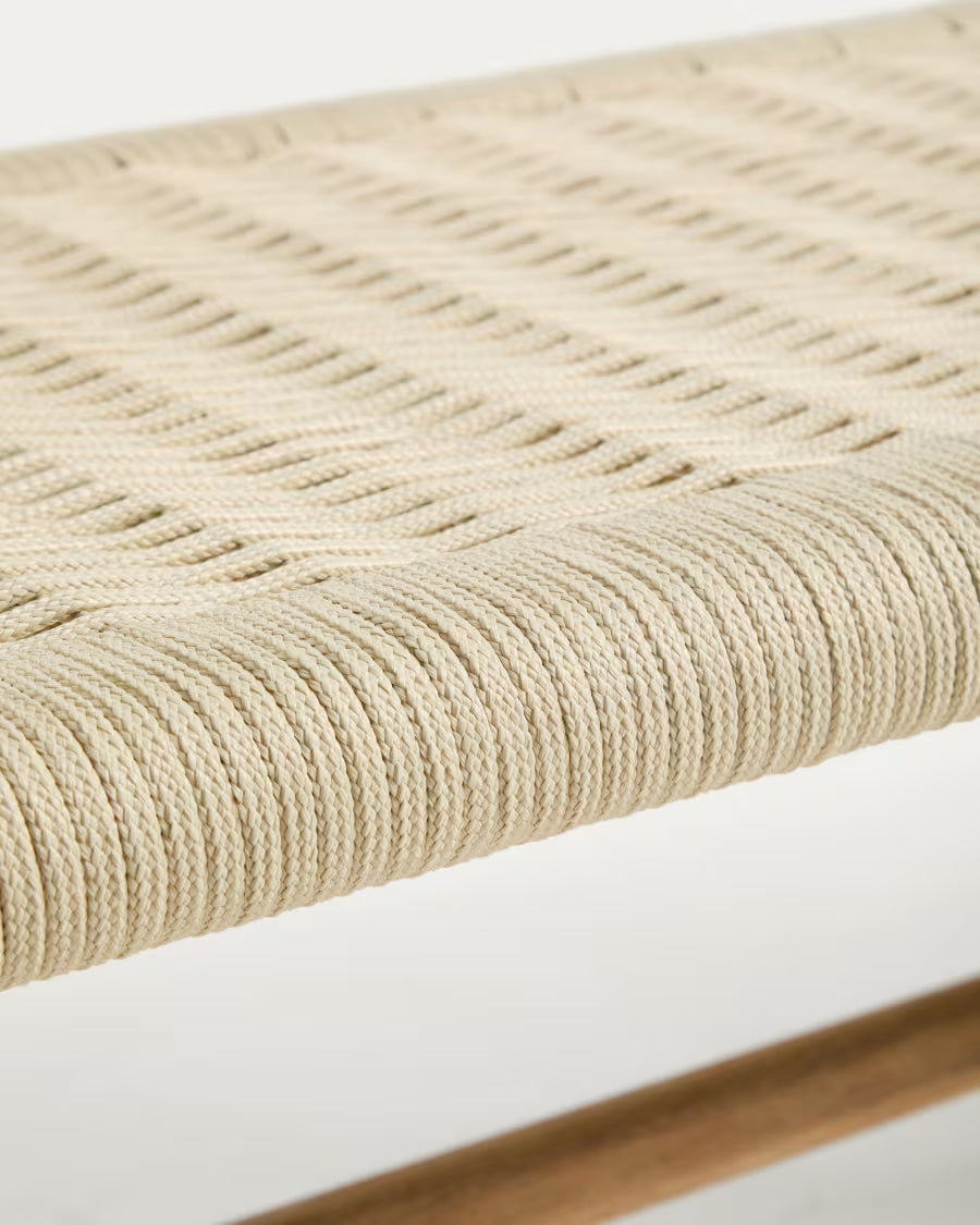 ALIPA Outdoor Bench Beige with Acacia Wood