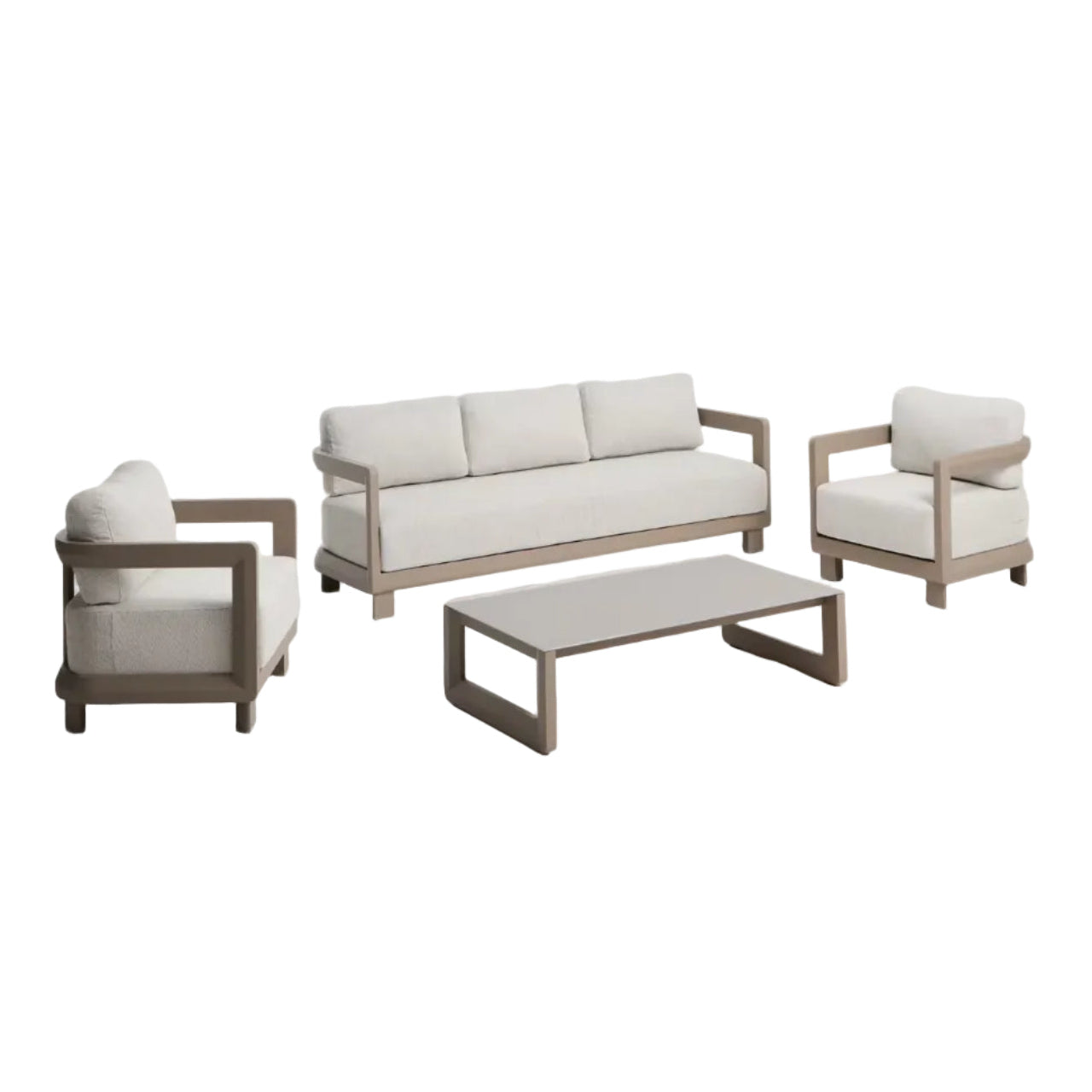 NERANO garden set in gray-beige