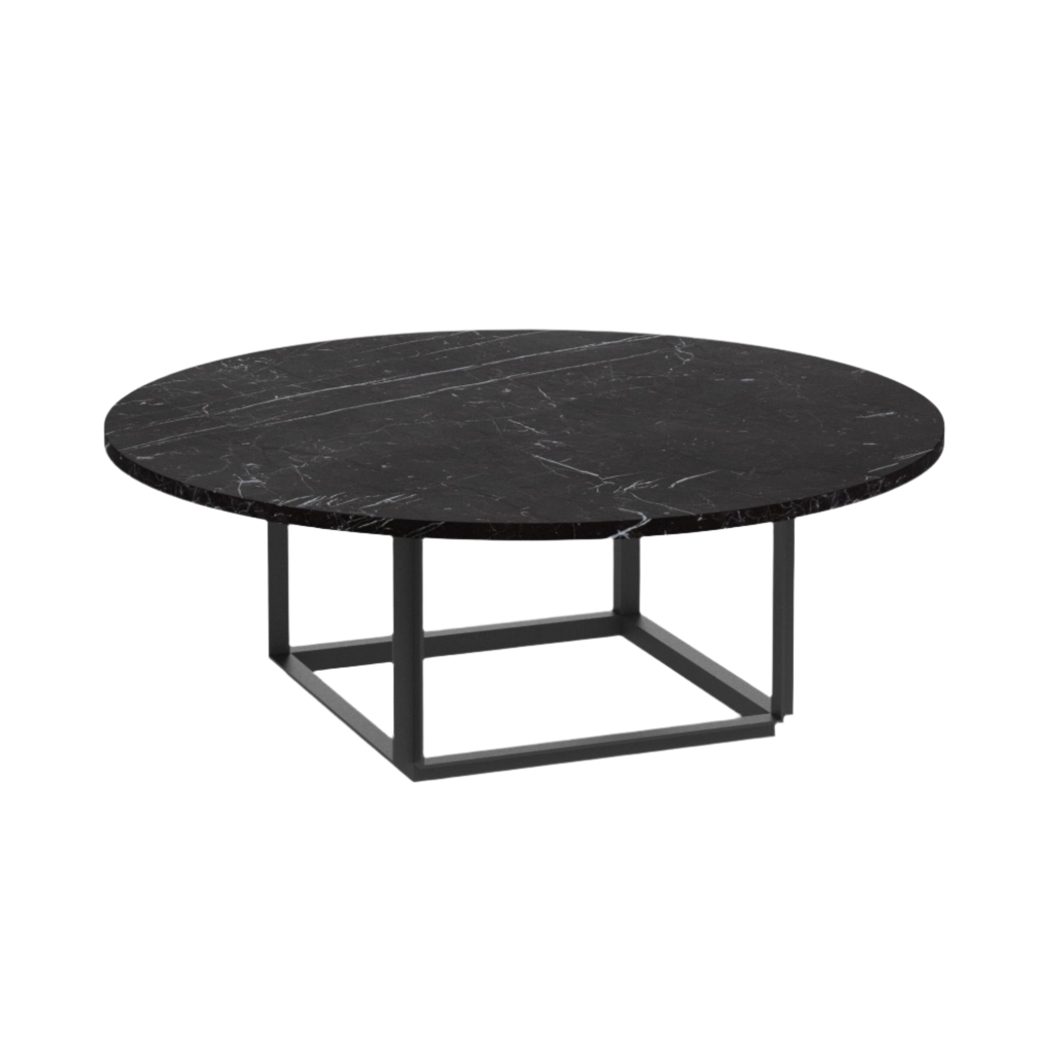 Florence coffee table black marble with a black base