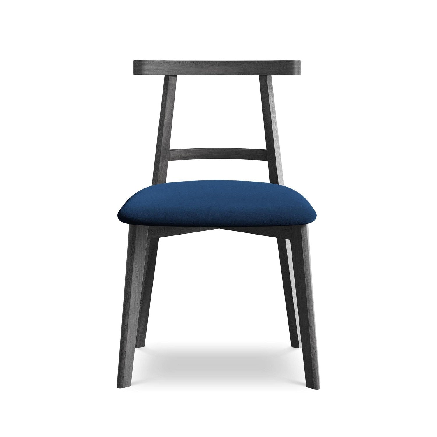 Velvet Chair OHELO Royal Blue with Black Beech Base