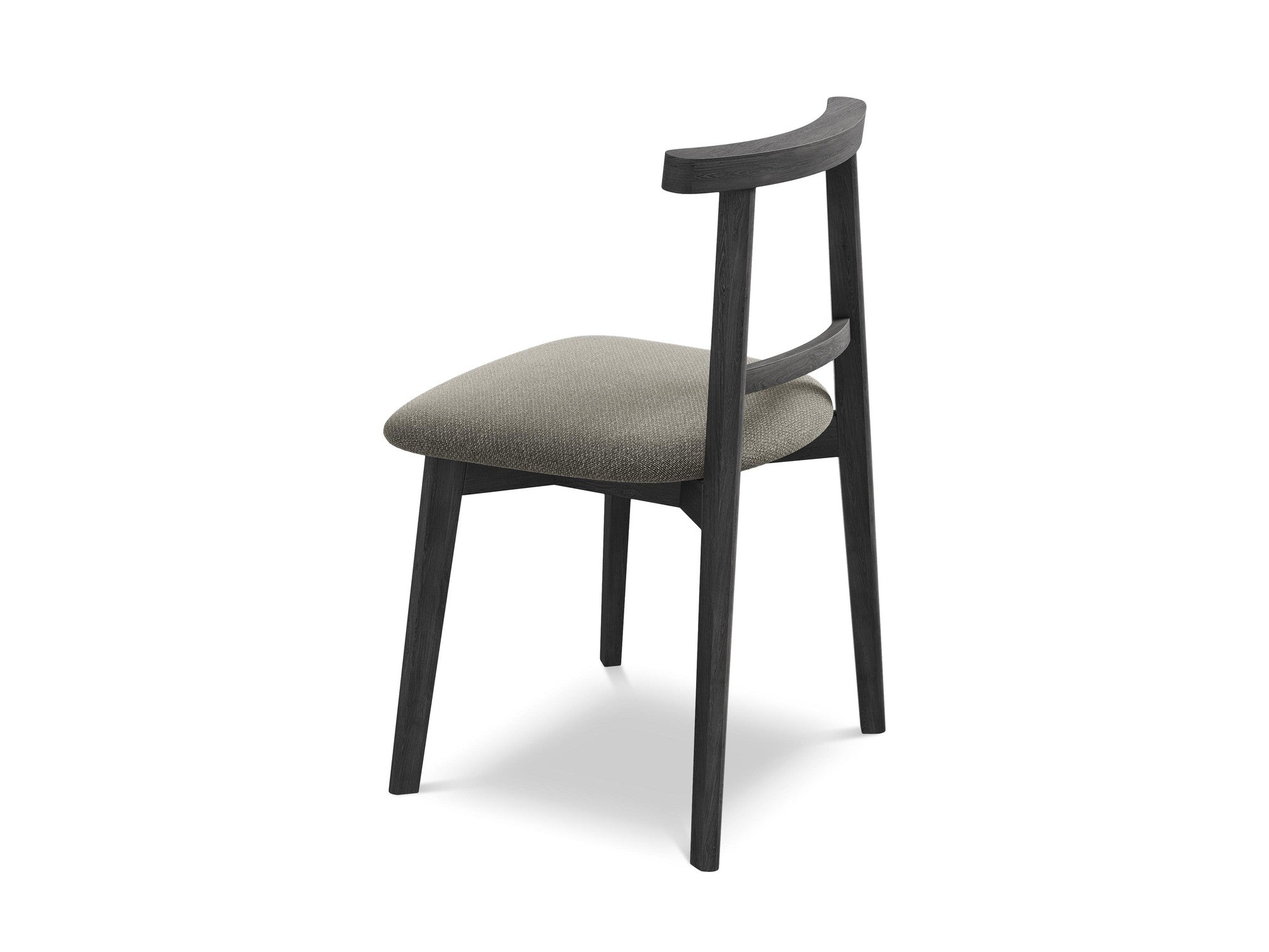 OHELO Chair in Gray Boucle with Black Beech Base