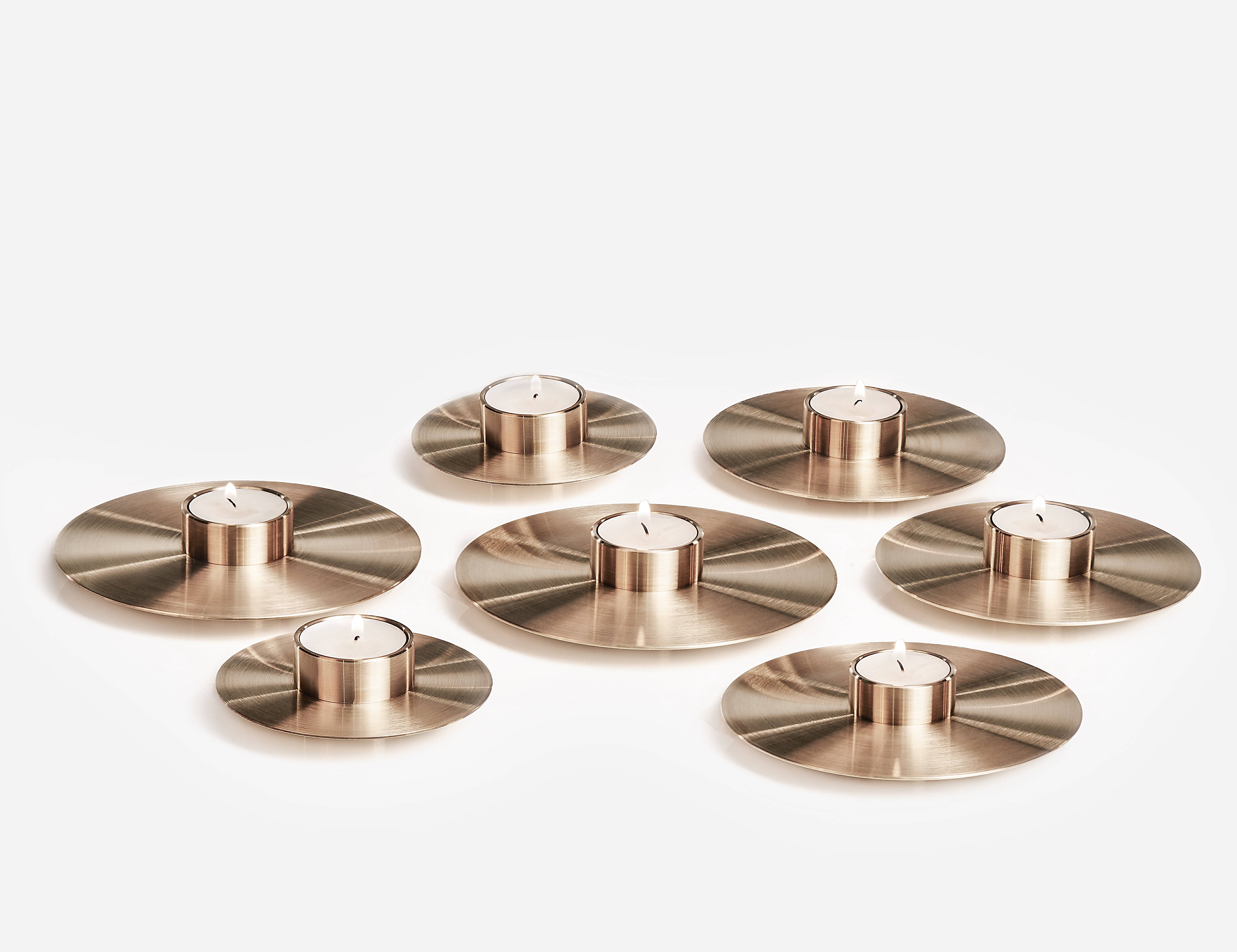 ORB Brass Candle Holder Set