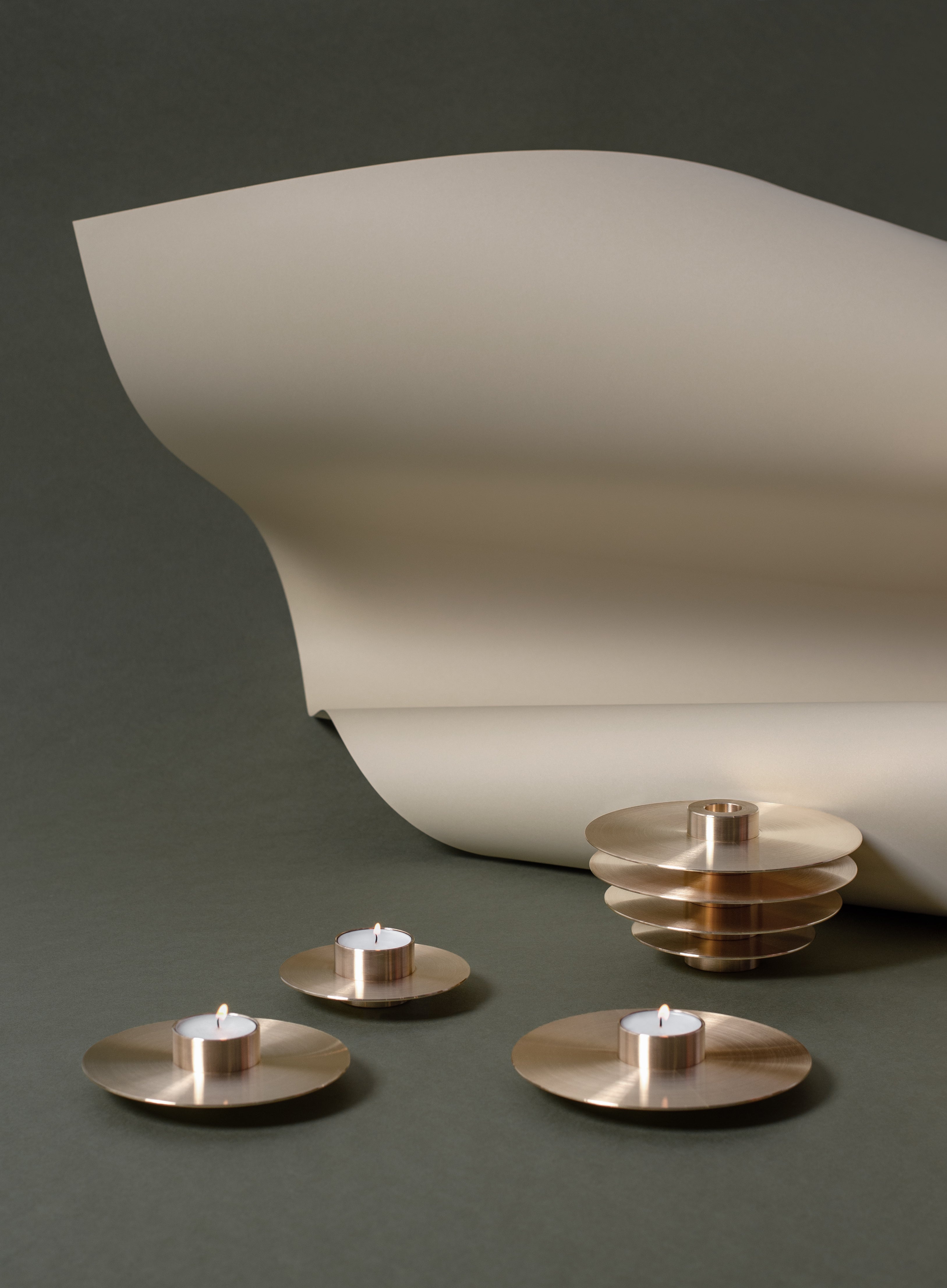 ORB Brass Candle Holder Set