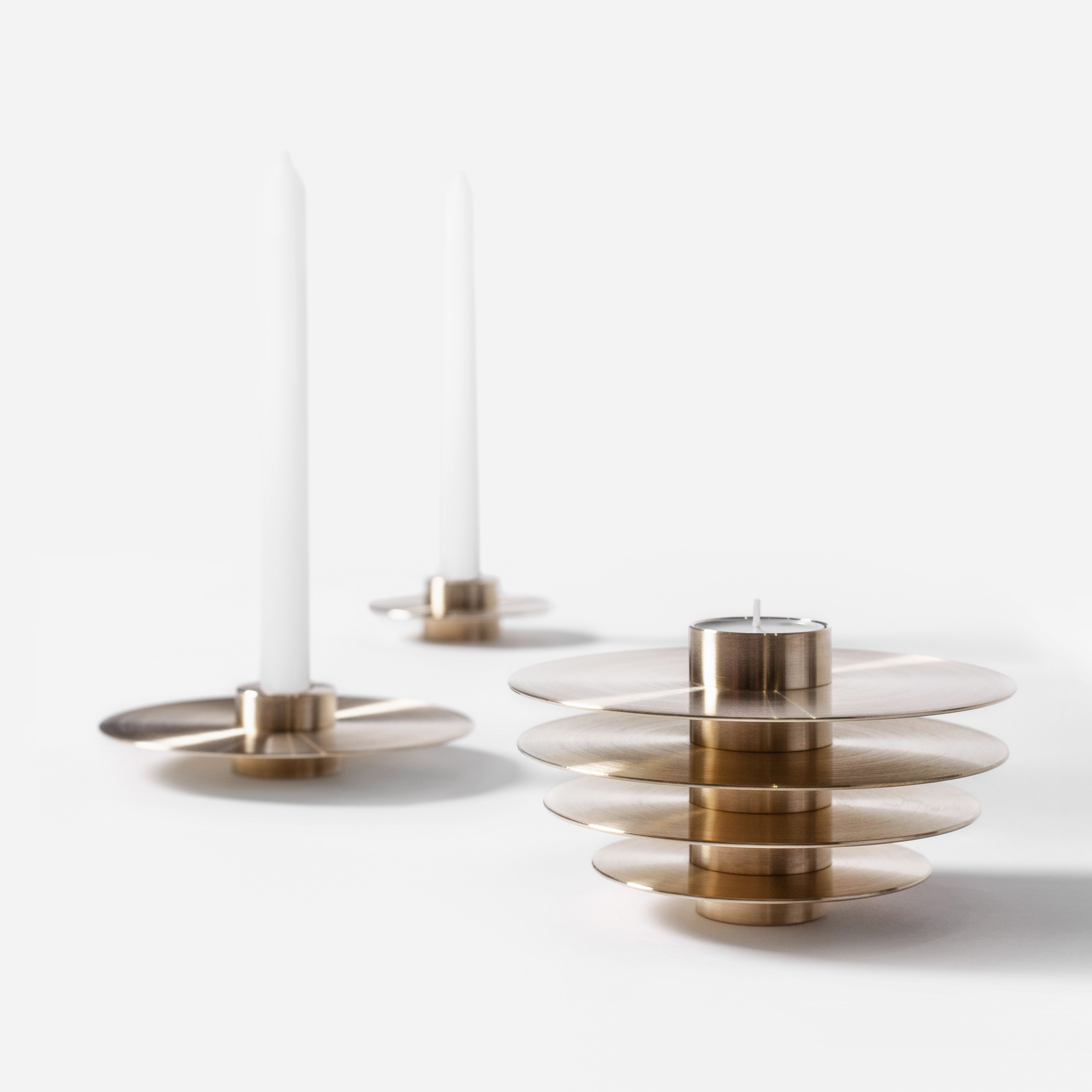 ORB Brass Candle Holder Set