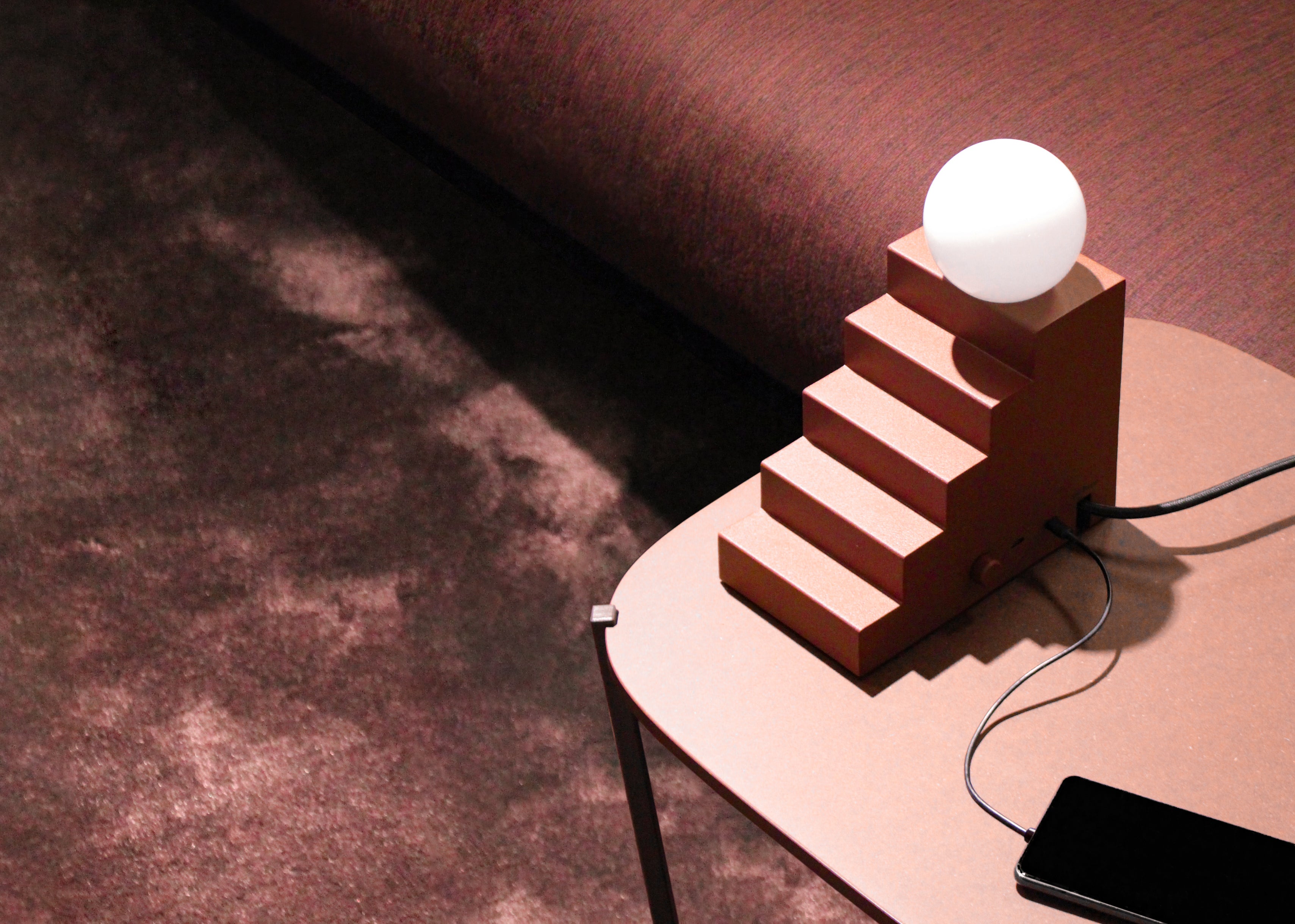 STAIR table lamp red