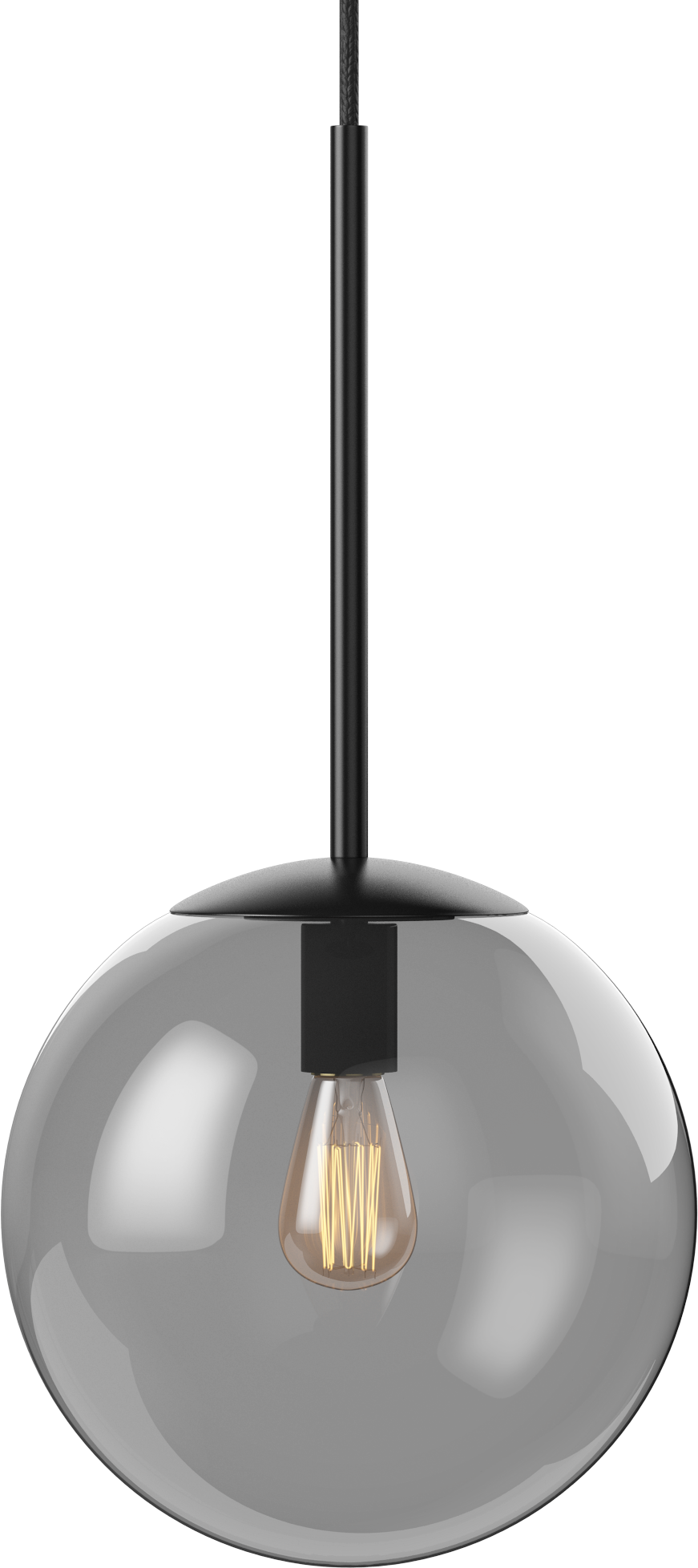 Black orb hanging lamp