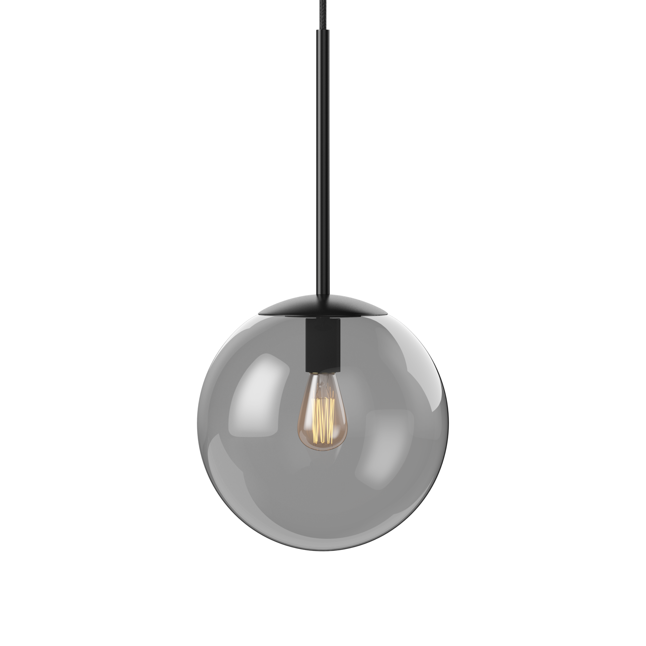 Black orb hanging lamp