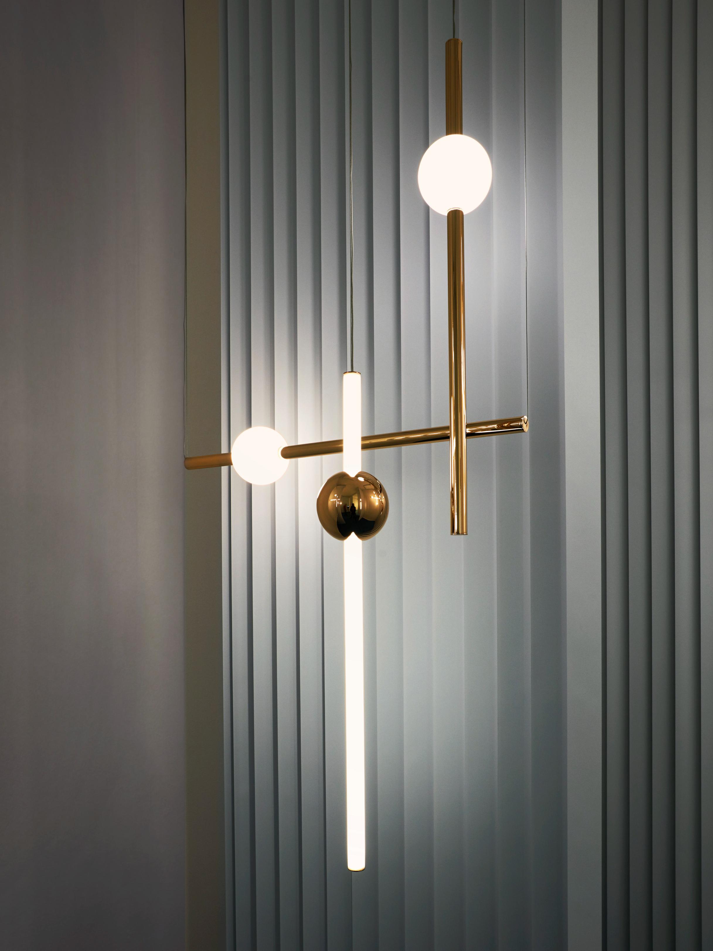 ORION GLOBE Pendant Lamp in Polished Gunmetal
