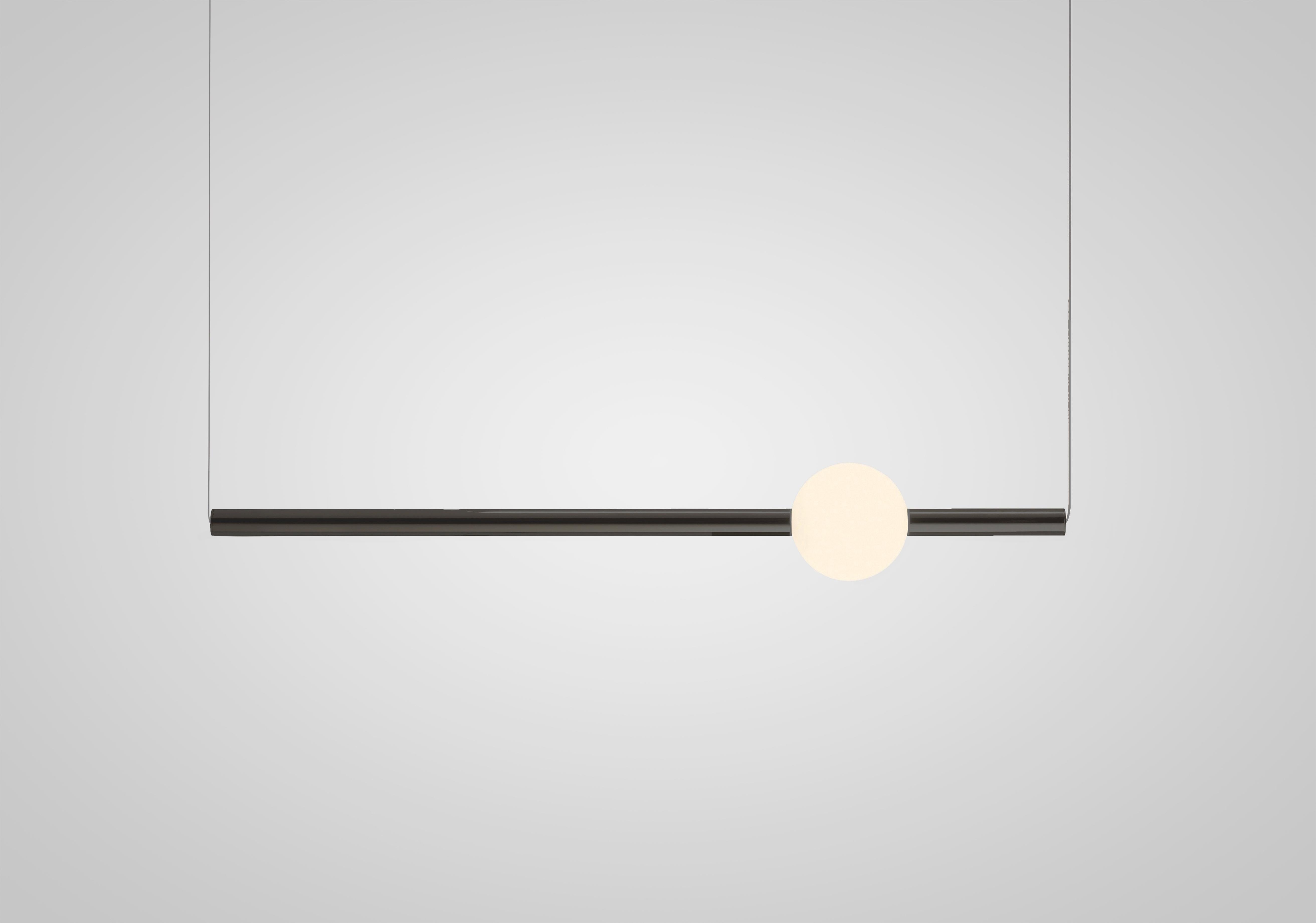 ORION GLOBE Pendant Lamp in Polished Gunmetal