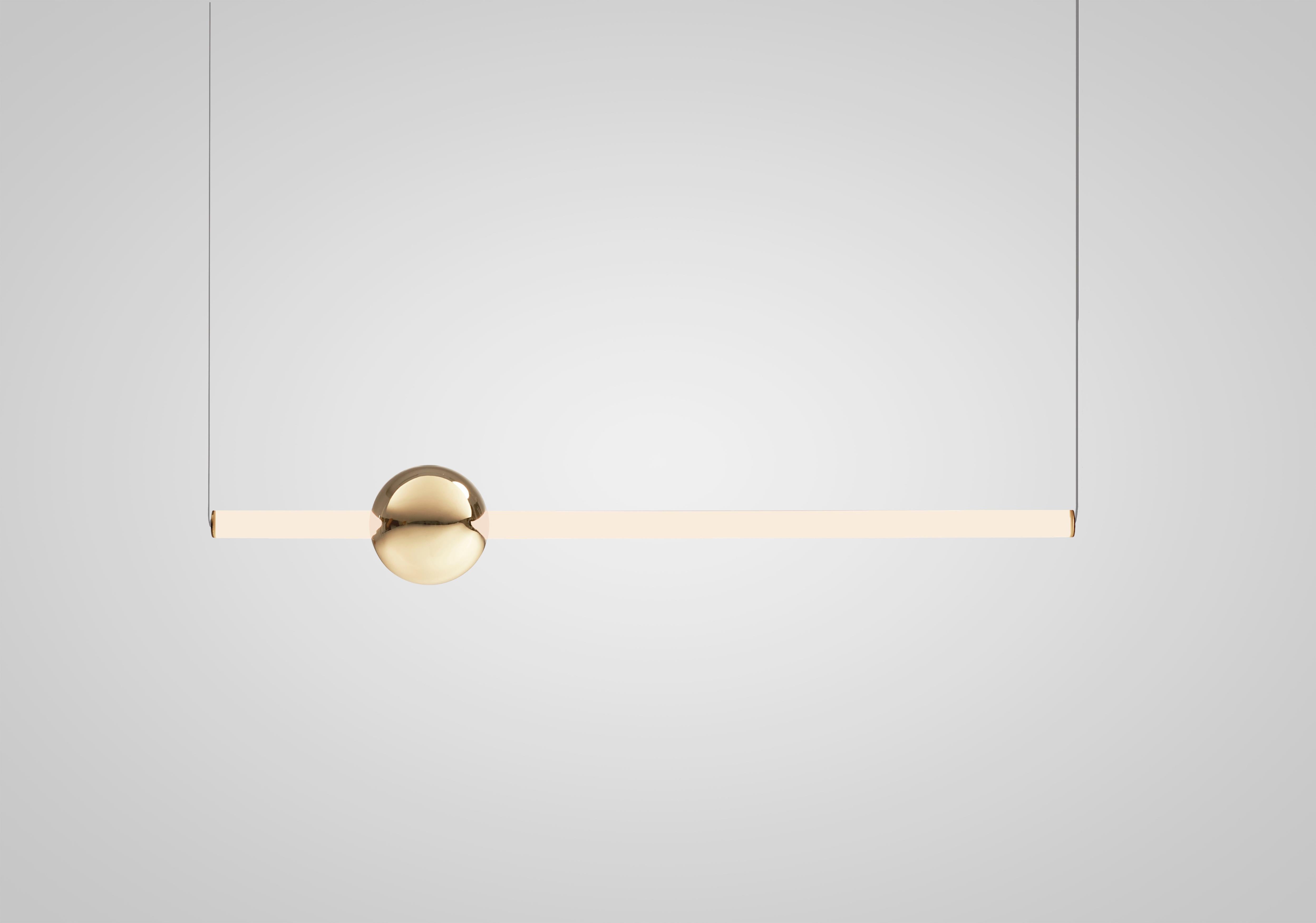 ORION TUBE Pendant Lamp in Polished Gold