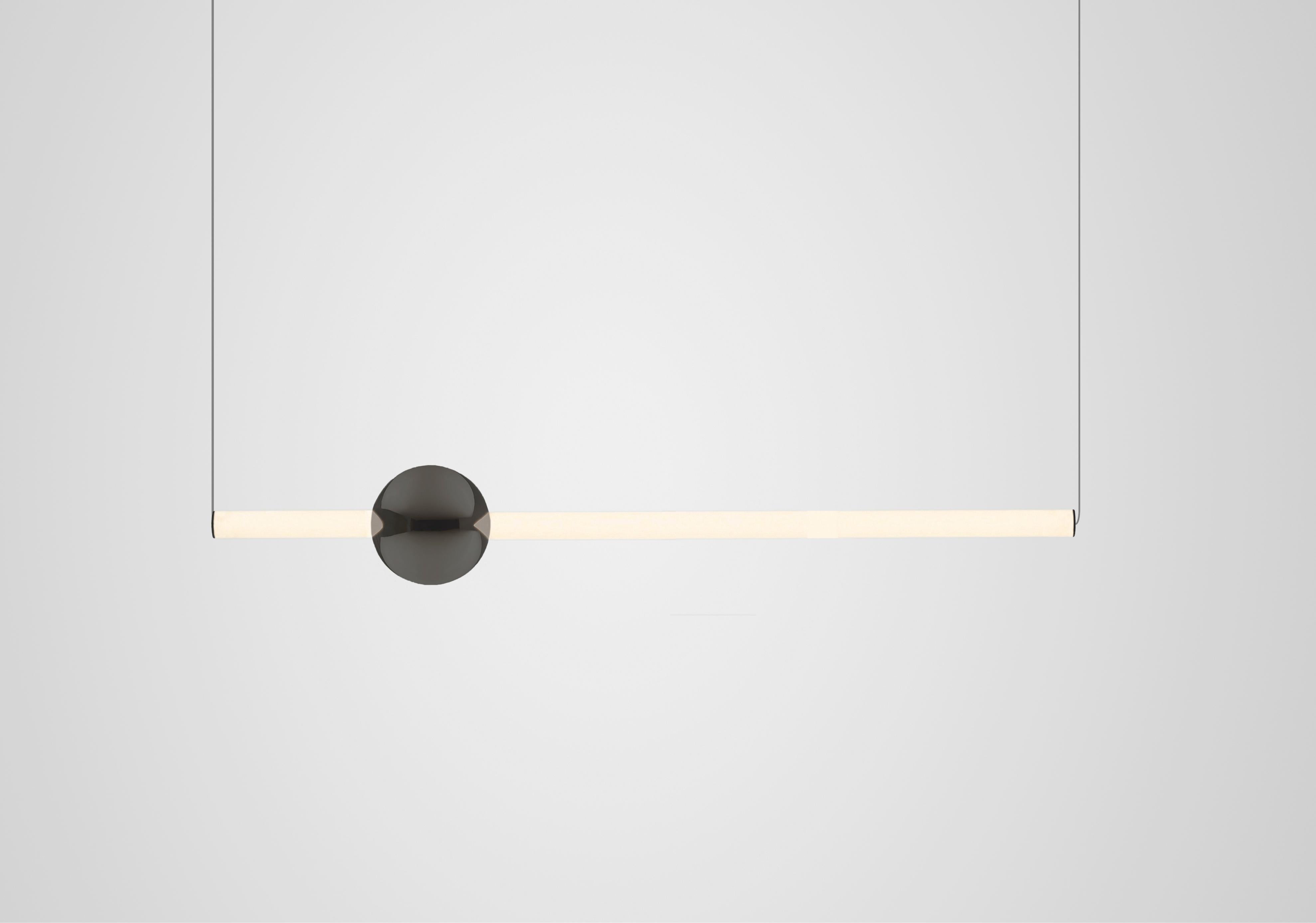 ORION TUBE Pendant Lamp in Polished Gunmetal