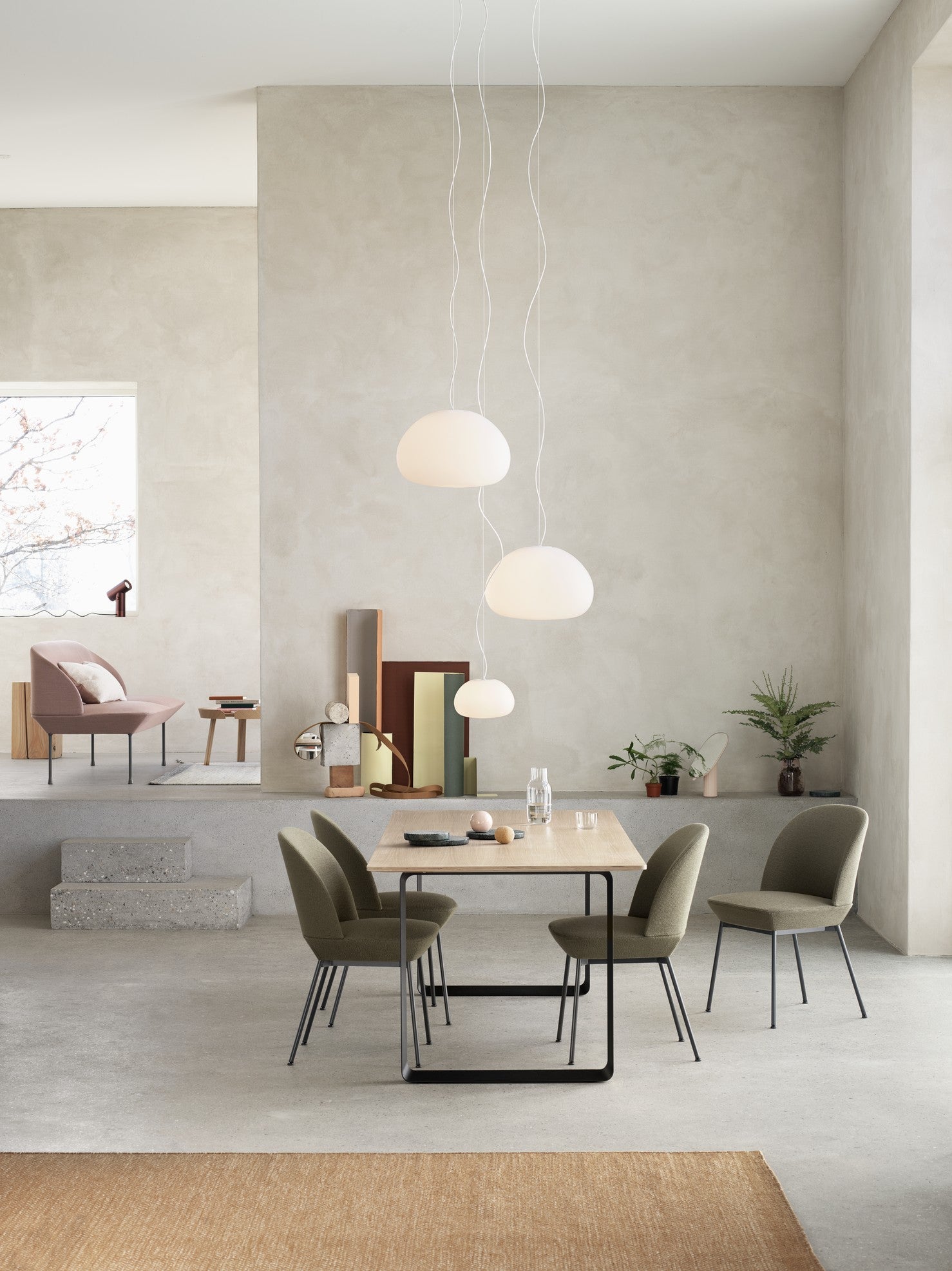 FLUID opal glass pendant lamp