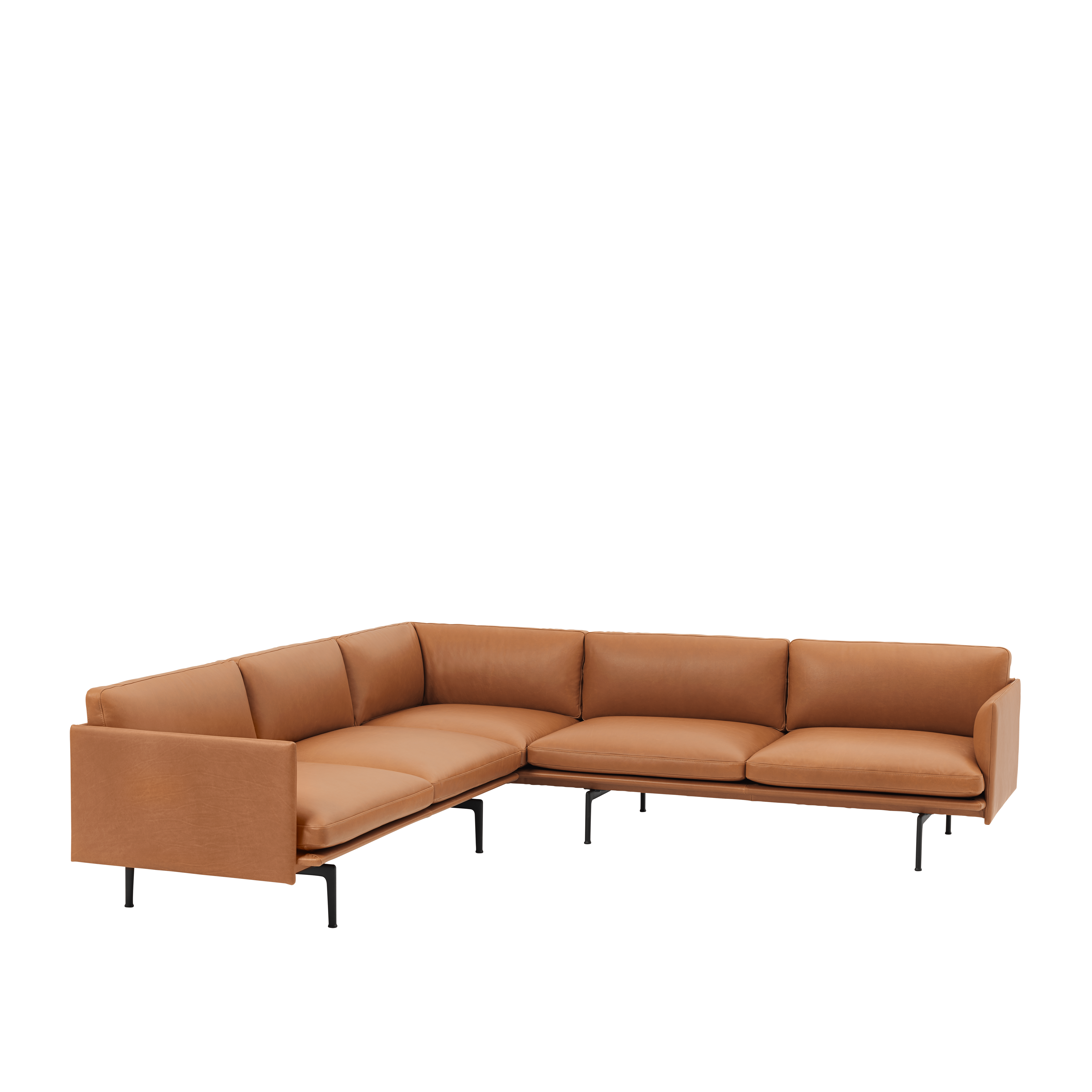 Symmetrical OUTLINE upholstered corner sofa