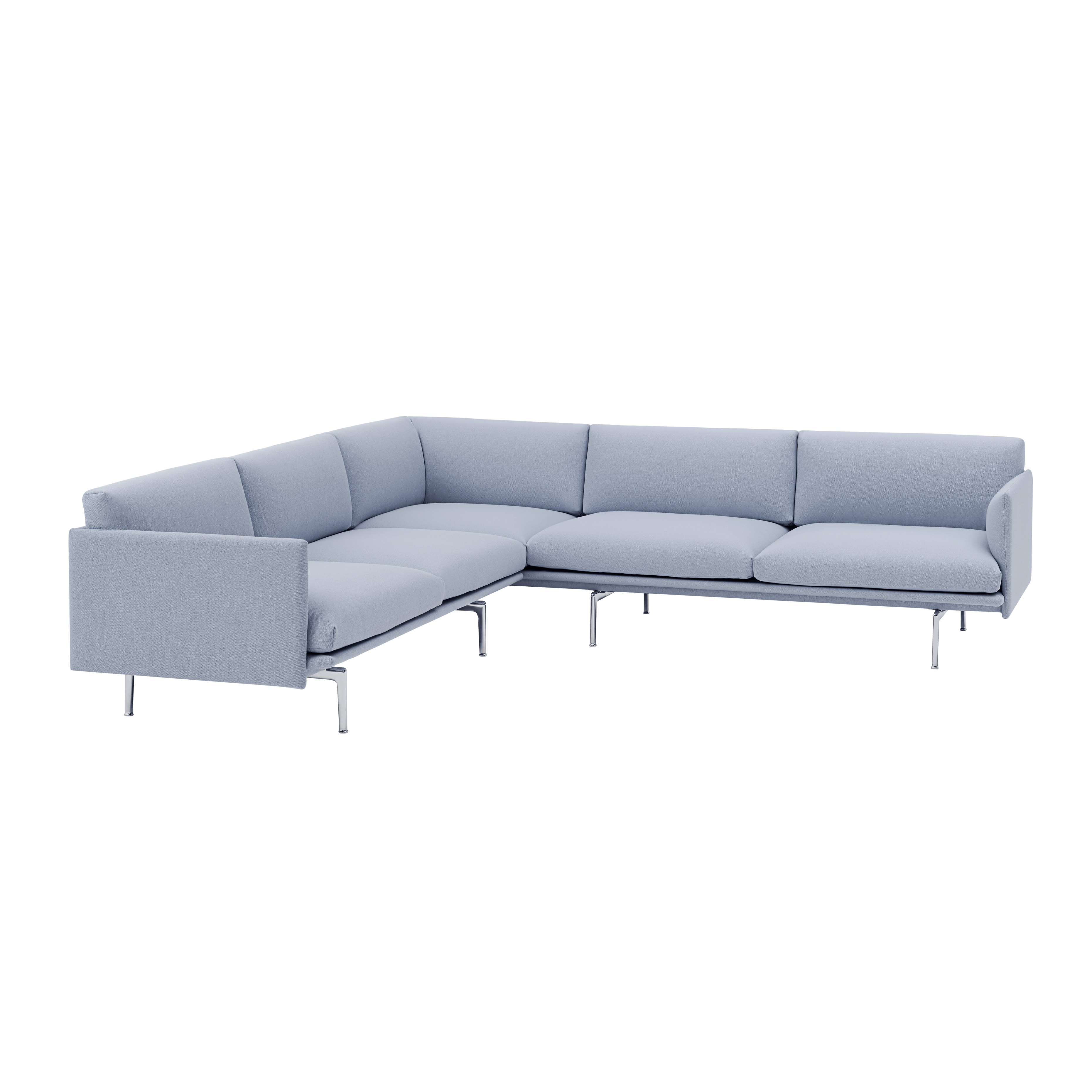 Symmetrical OUTLINE upholstered corner sofa