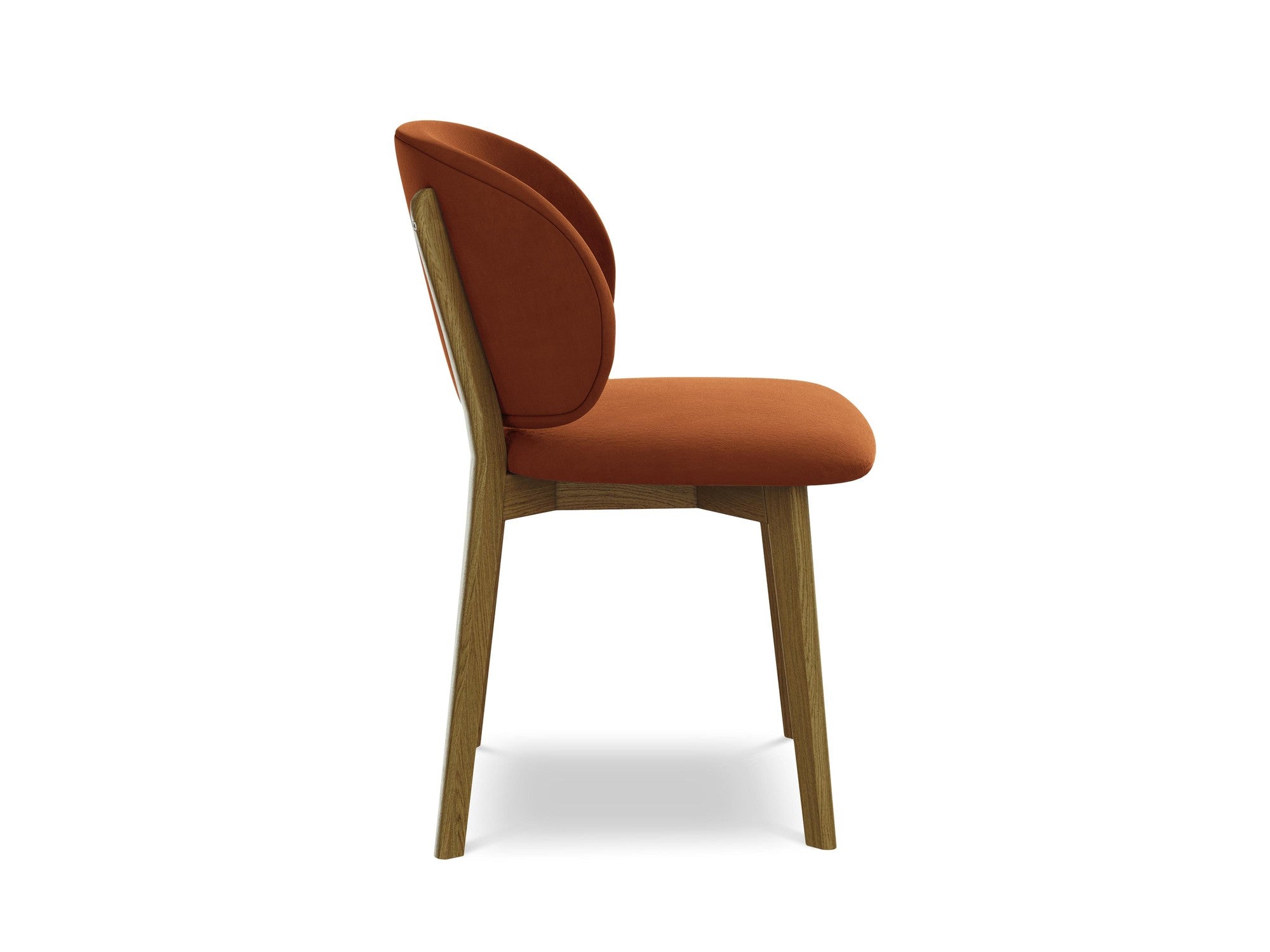 Velvet Chair PAHOA Terracotta with Beech Base