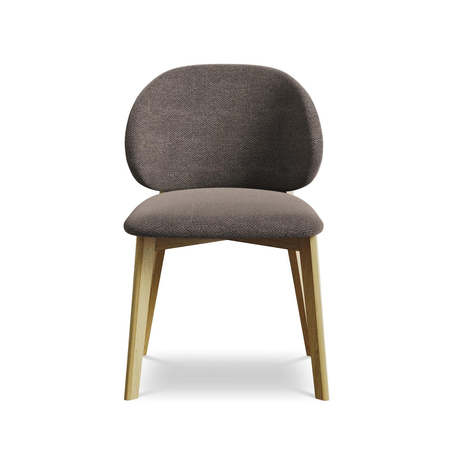 PAHOA Chair in Chocolate Boucle with Beech Base