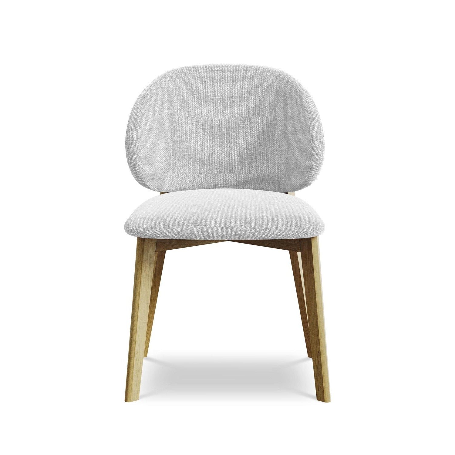 PAHOA Chair in Silver Boucle with Beech Base