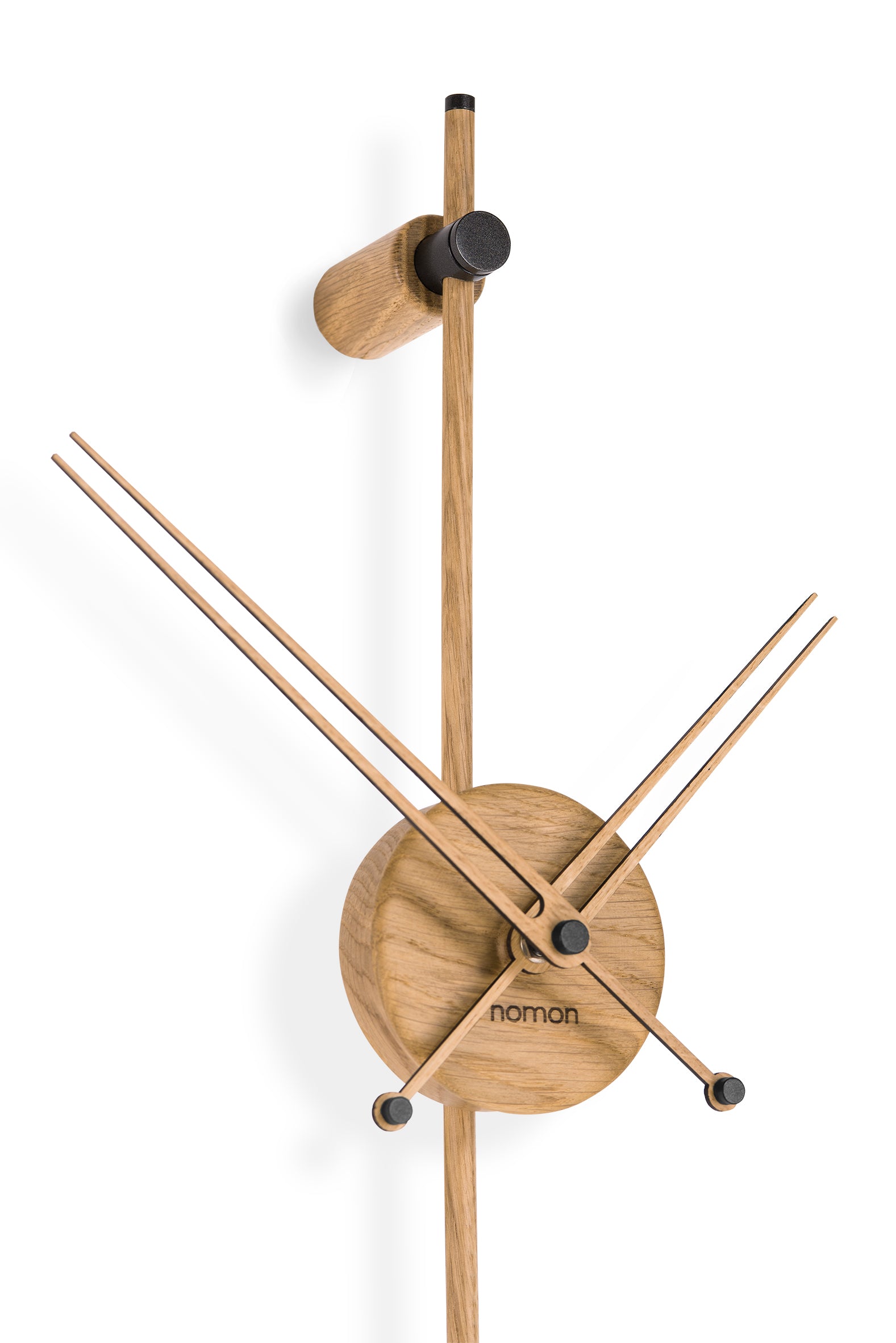 PUNTO Y COMA PREMIUM wall clock oak wood with black