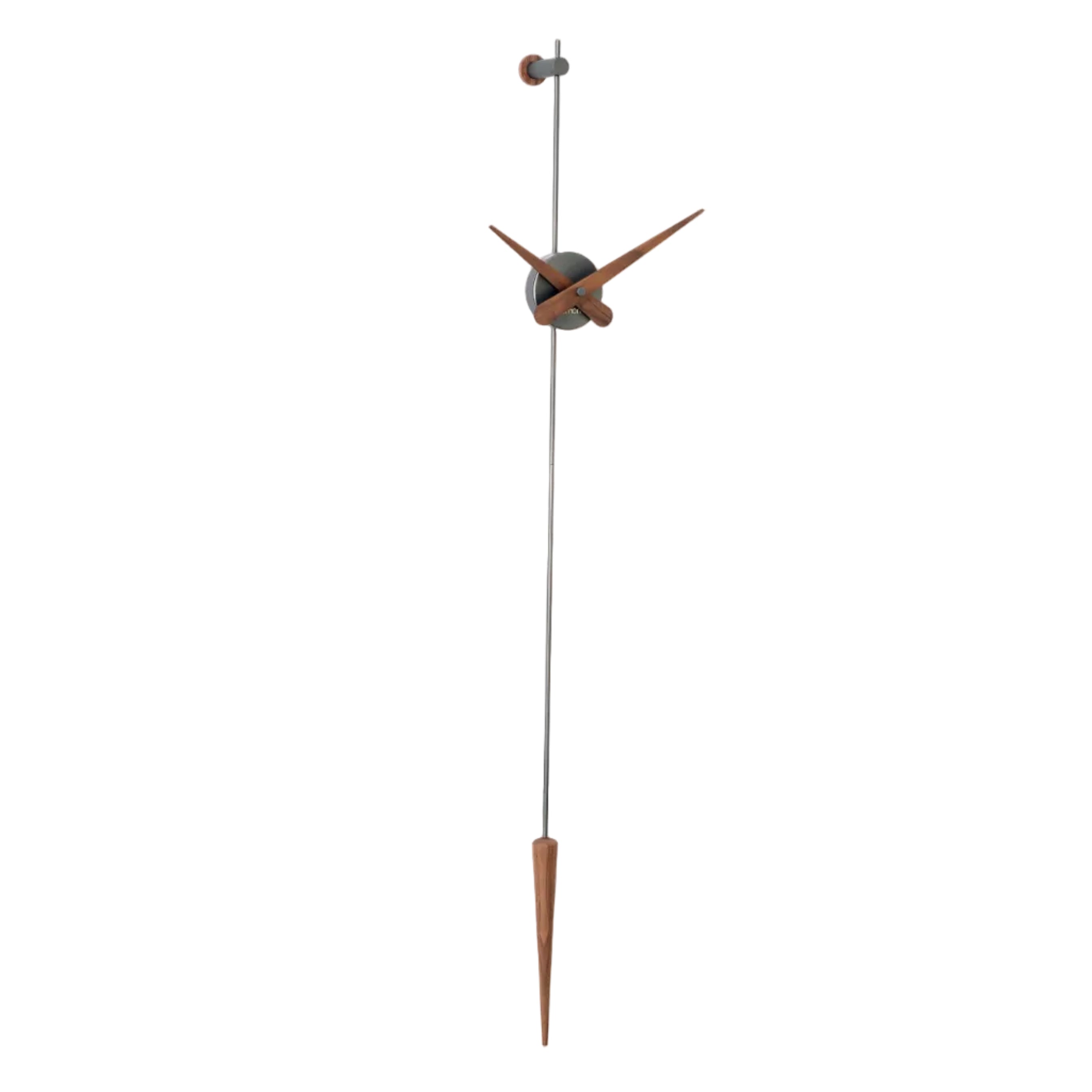PUNTO Y COMA wall clock walnut wood with graphite