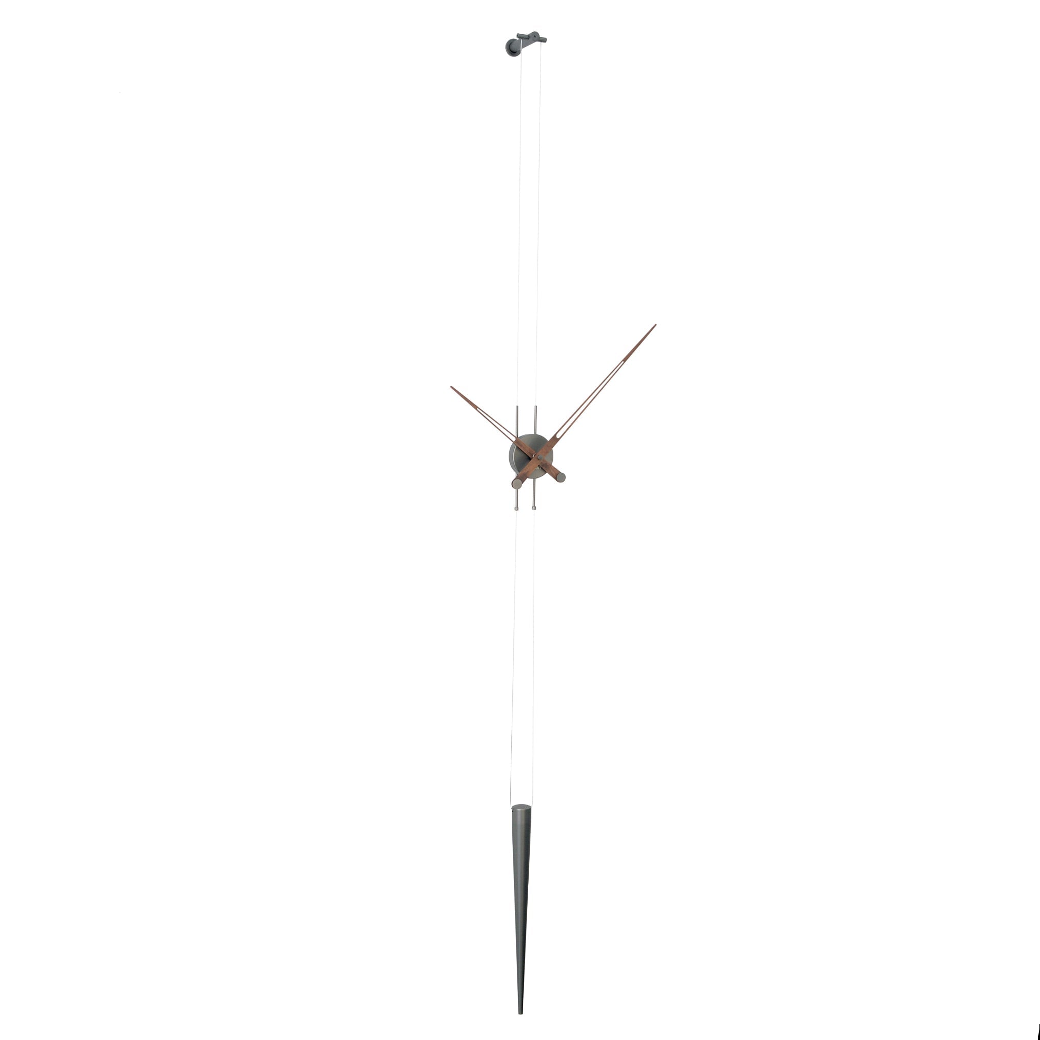 Hanging Clock PENDULO Walnut Wood with Graphite