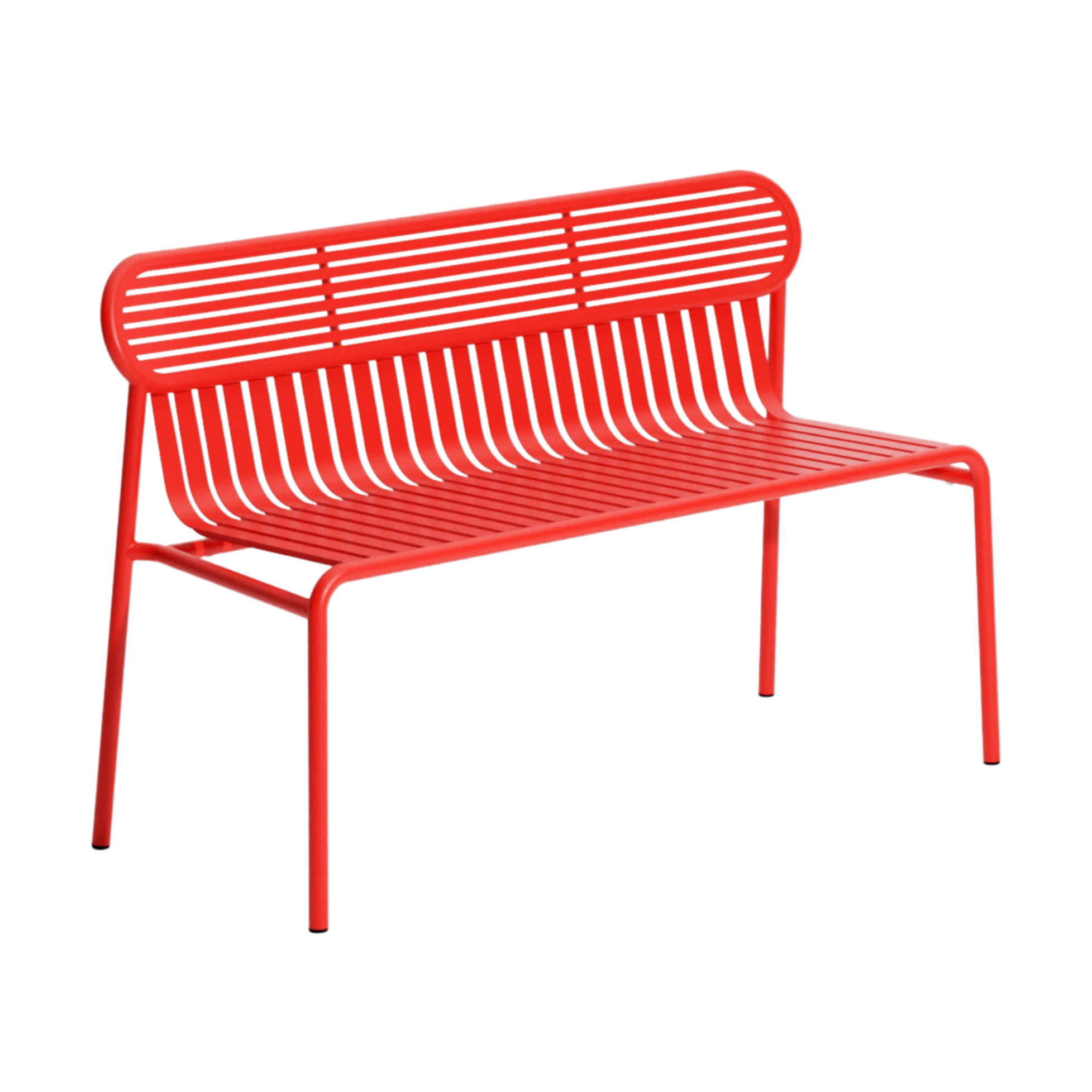 WEEK-END red garden bench with backrest