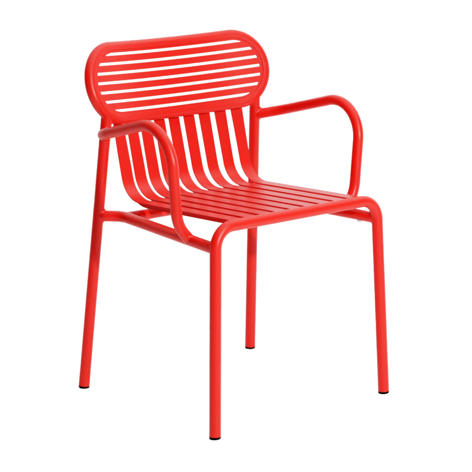 WEEK-END Red Garden Chair with Armrests