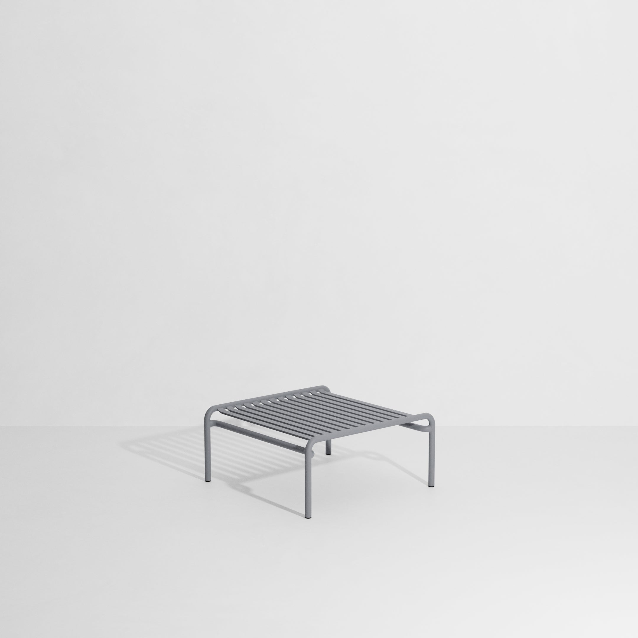 Square outdoor coffee table WEEK-END in gray