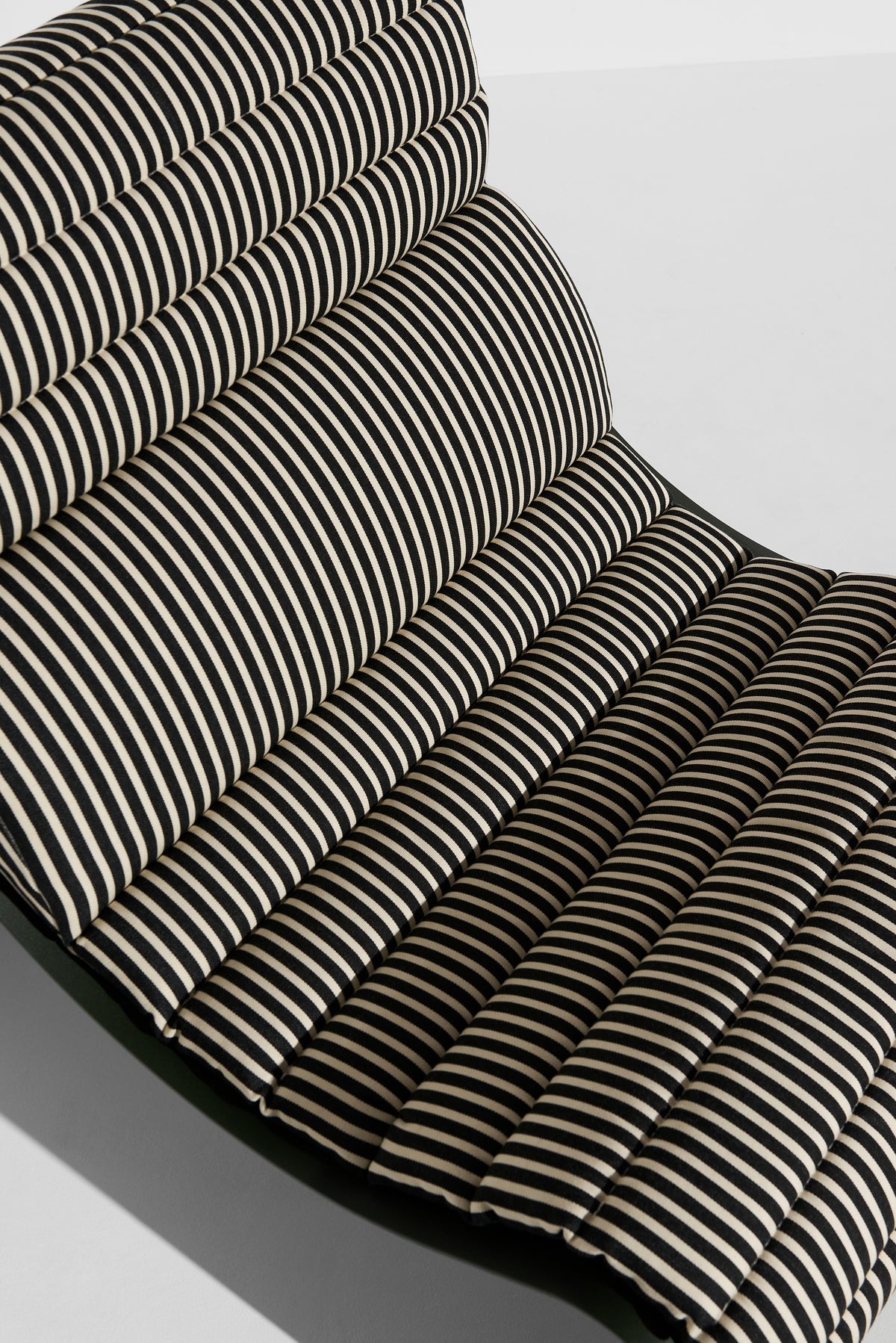 ECLIPSE Armchair in Dark Green with Striped Cushion