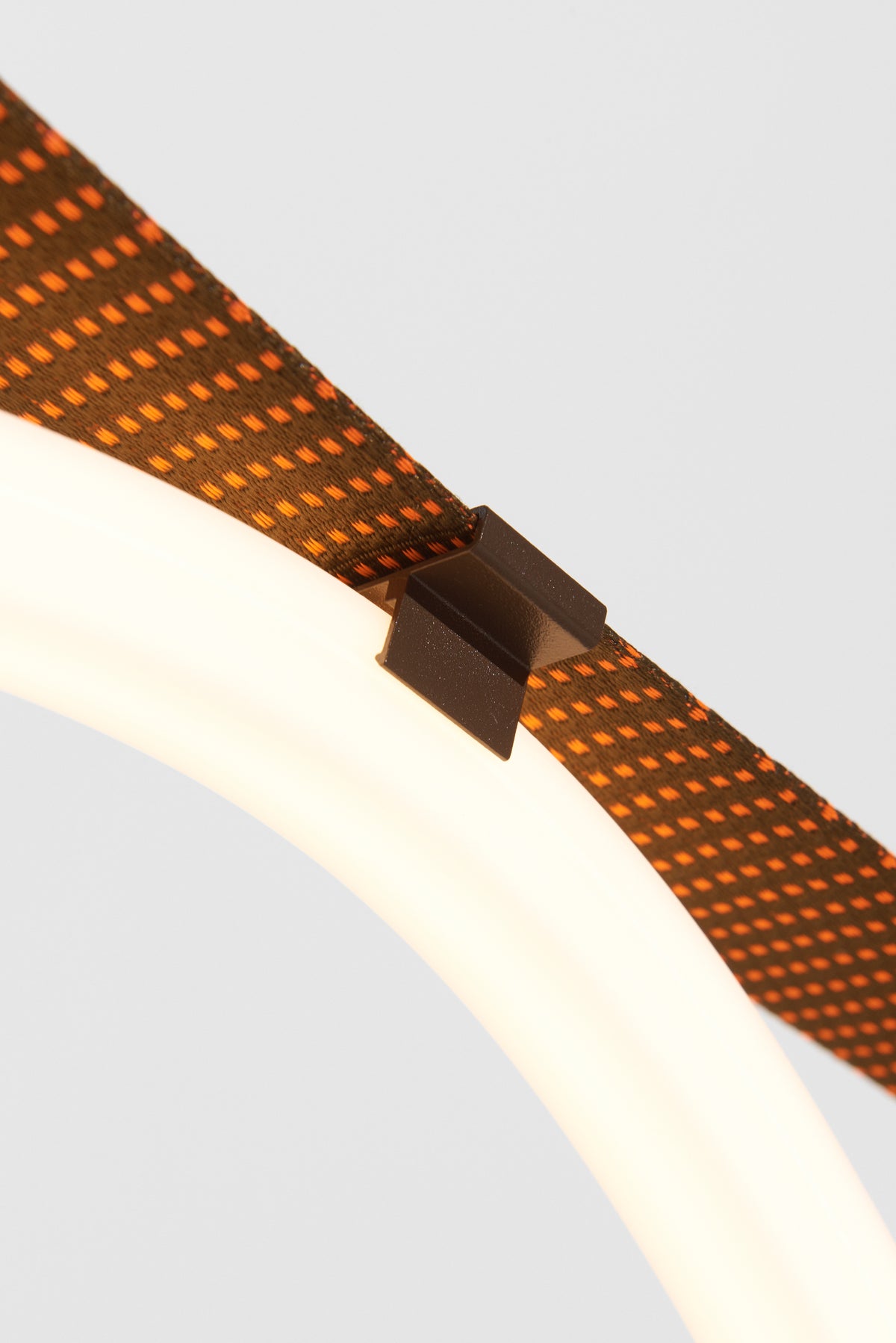 SPLINE Pendant Lamp in Brown with Orange
