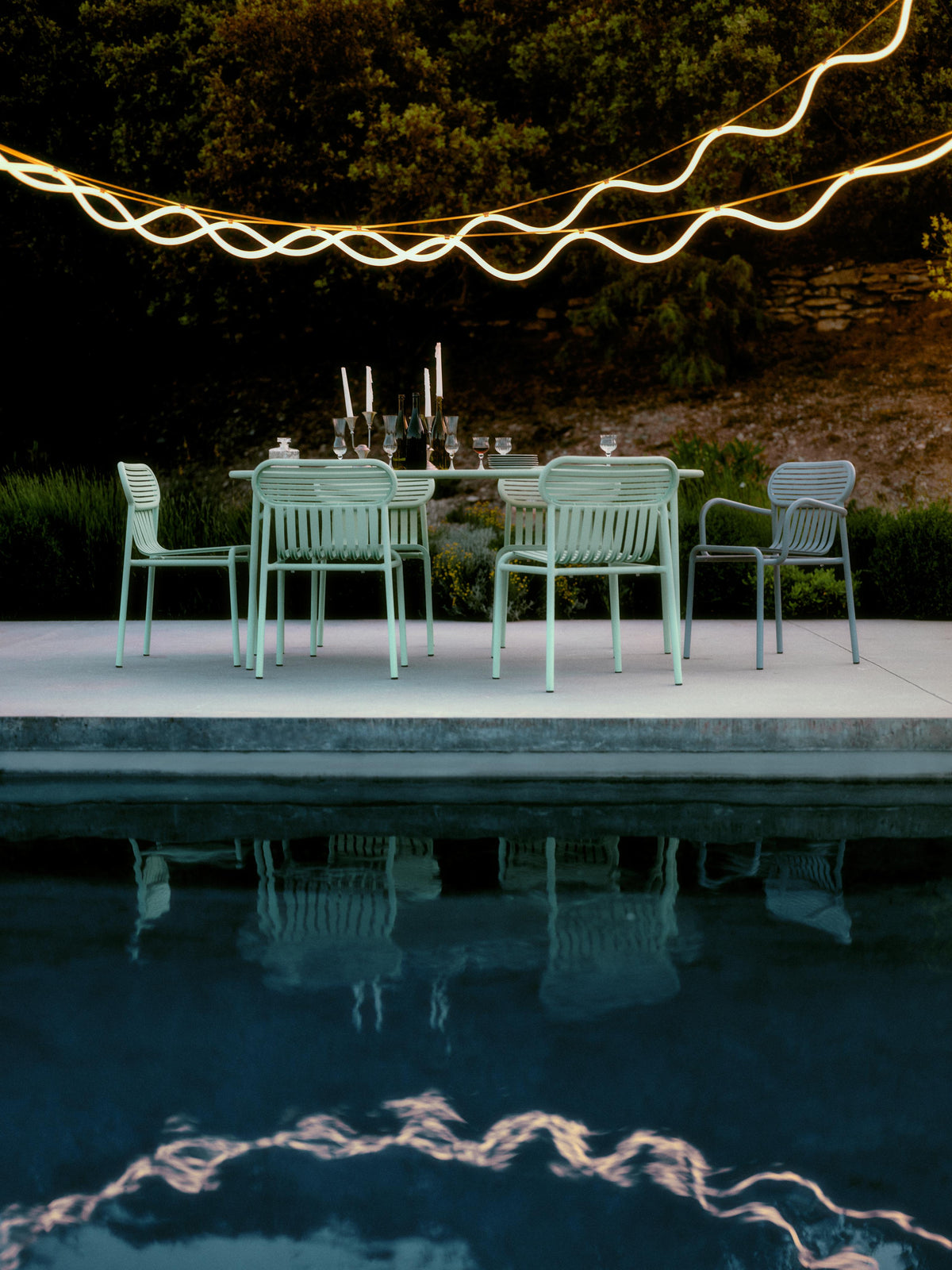 SPLINE Pendant Lamp in Beige with Blue