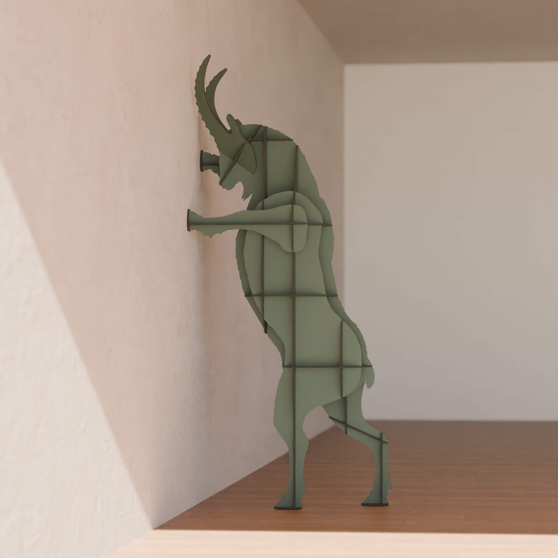 FAUSTO dark green shelf